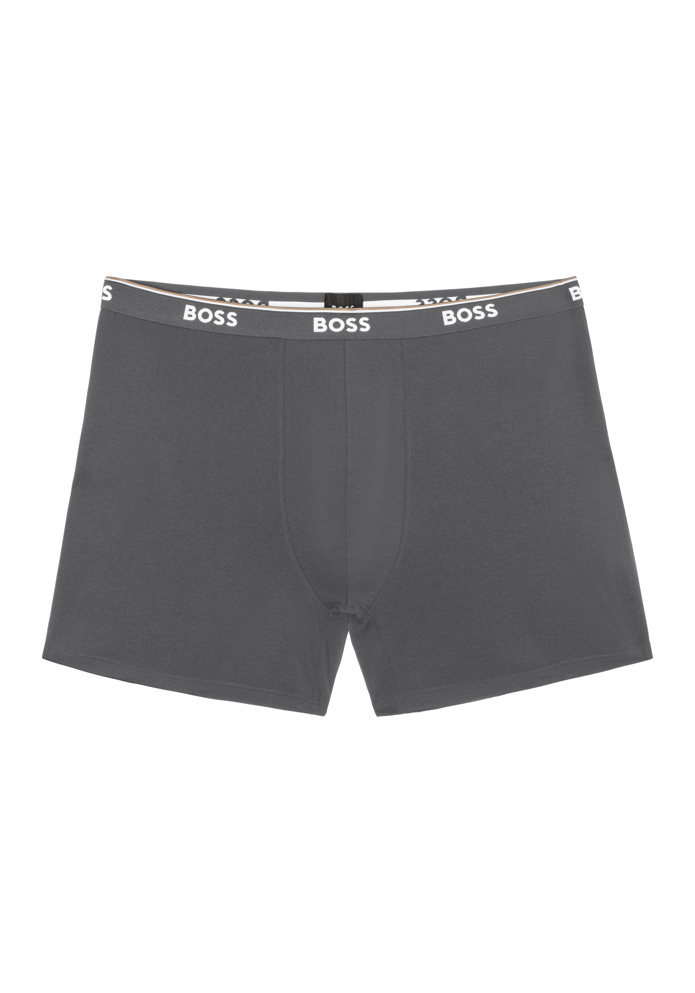 BOSS Langer Boxer, (Packung, 3er-Pack), mit Logo-Bund