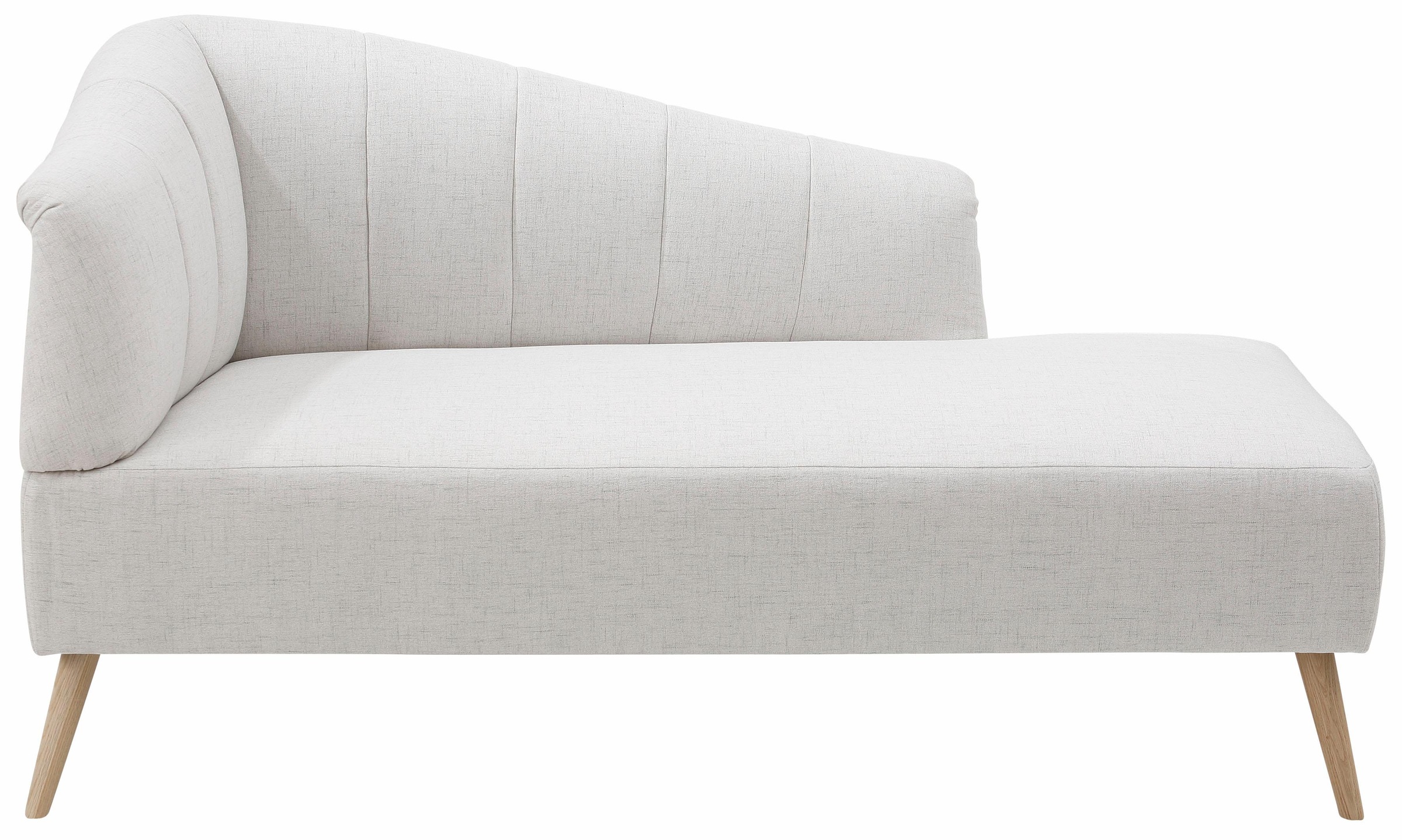 OTTO home Recamiere »Lucy, Chaiselonge mit Massivholzfüßen und Steppung,« Armlehne links und rechts bestellbar