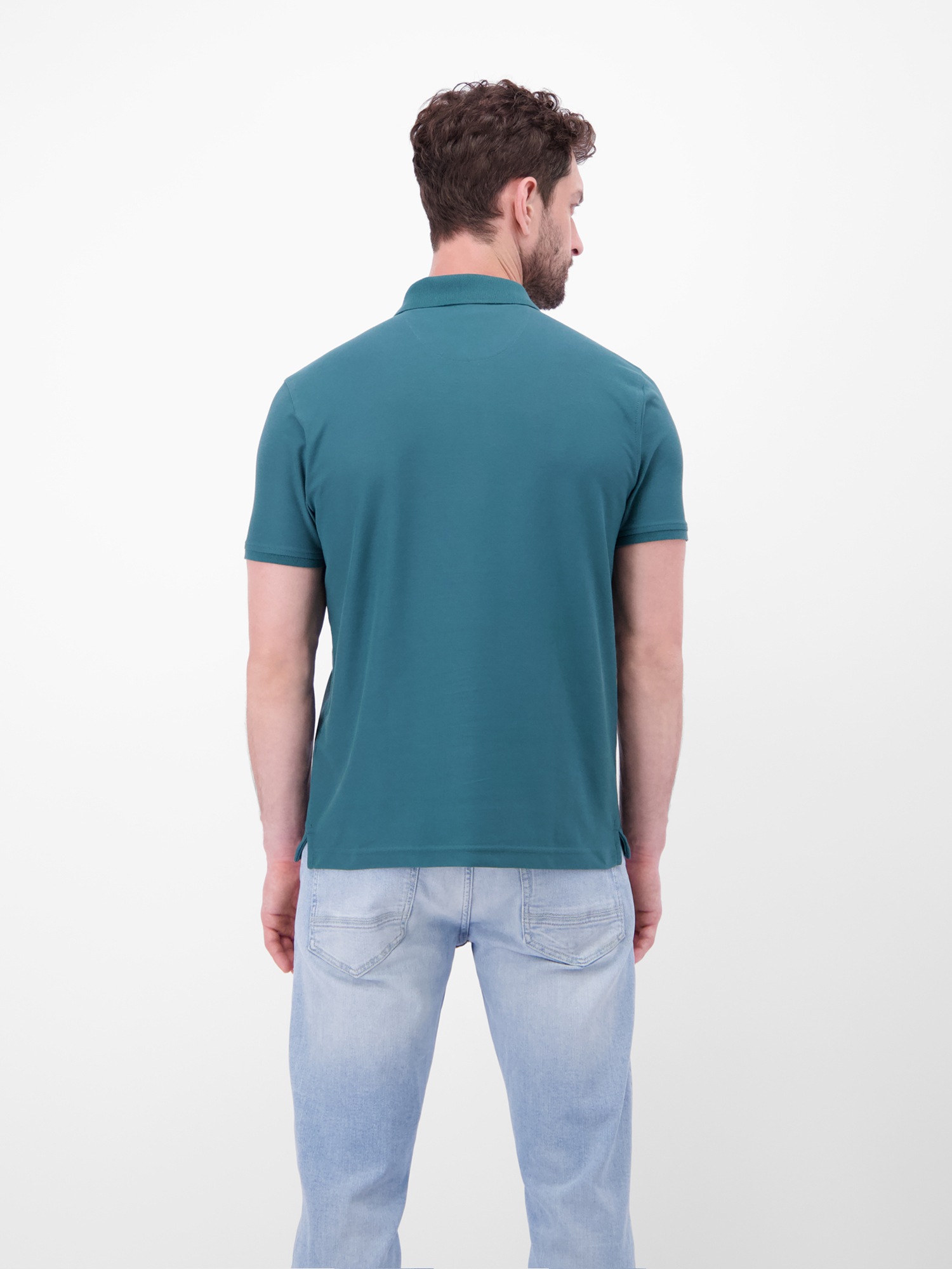LERROS Poloshirt »Poloshirt, COOL & DRY und Logo-Stitch« Trocknet schnell, angenehm kühl, pflegeleicht, kurzarm, einfarbig