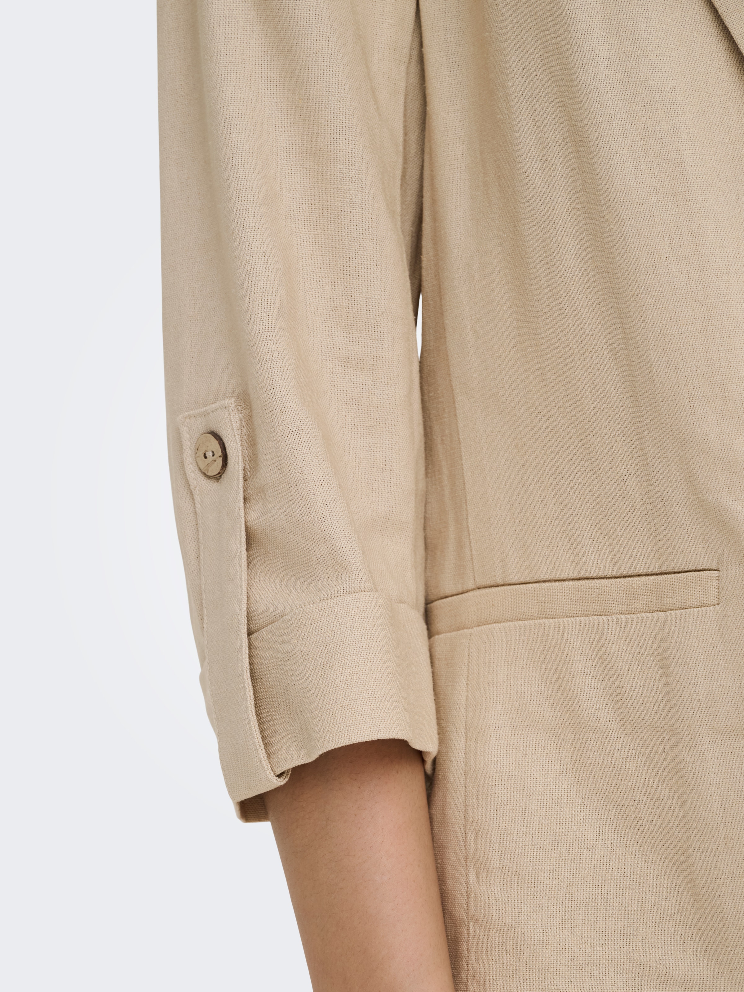 ONLY Kurzblazer »ONLGOA 3/4 UNLINE LINEN BL BLAZER CC TLR« mit Leinen