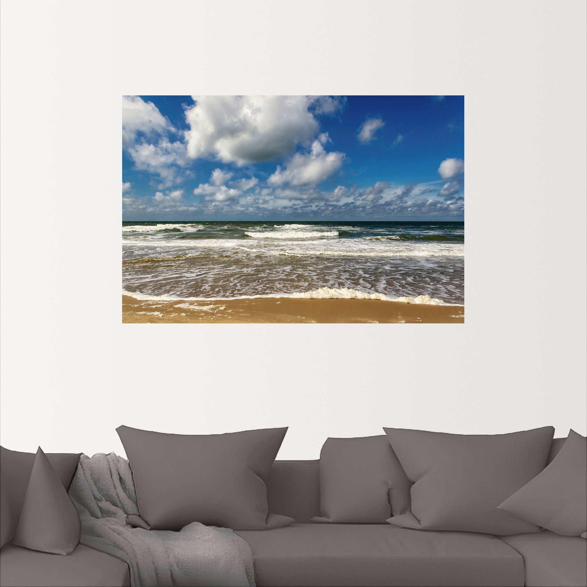 Artland Wandbild »Meeresblick Strand Paal«, Strandbilder, (1 St.), als Alubild, Outdoorbild, Poster, Wandaufkleber in verschied. Größen