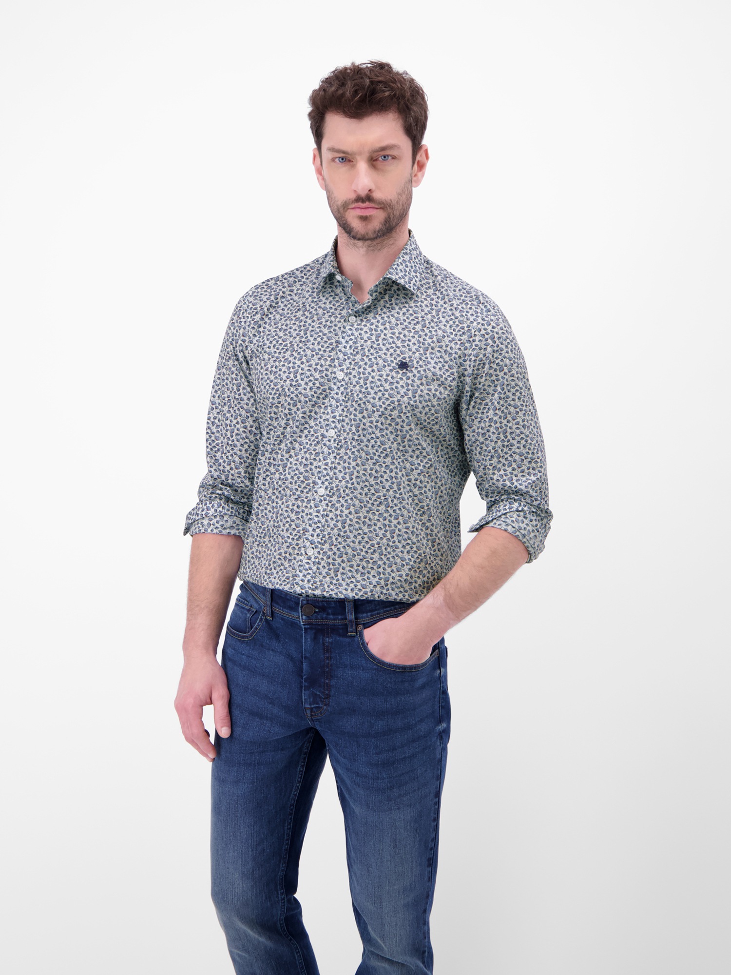 LERROS Langarmhemd »Langarmhemd mit trendigem Printmuster«