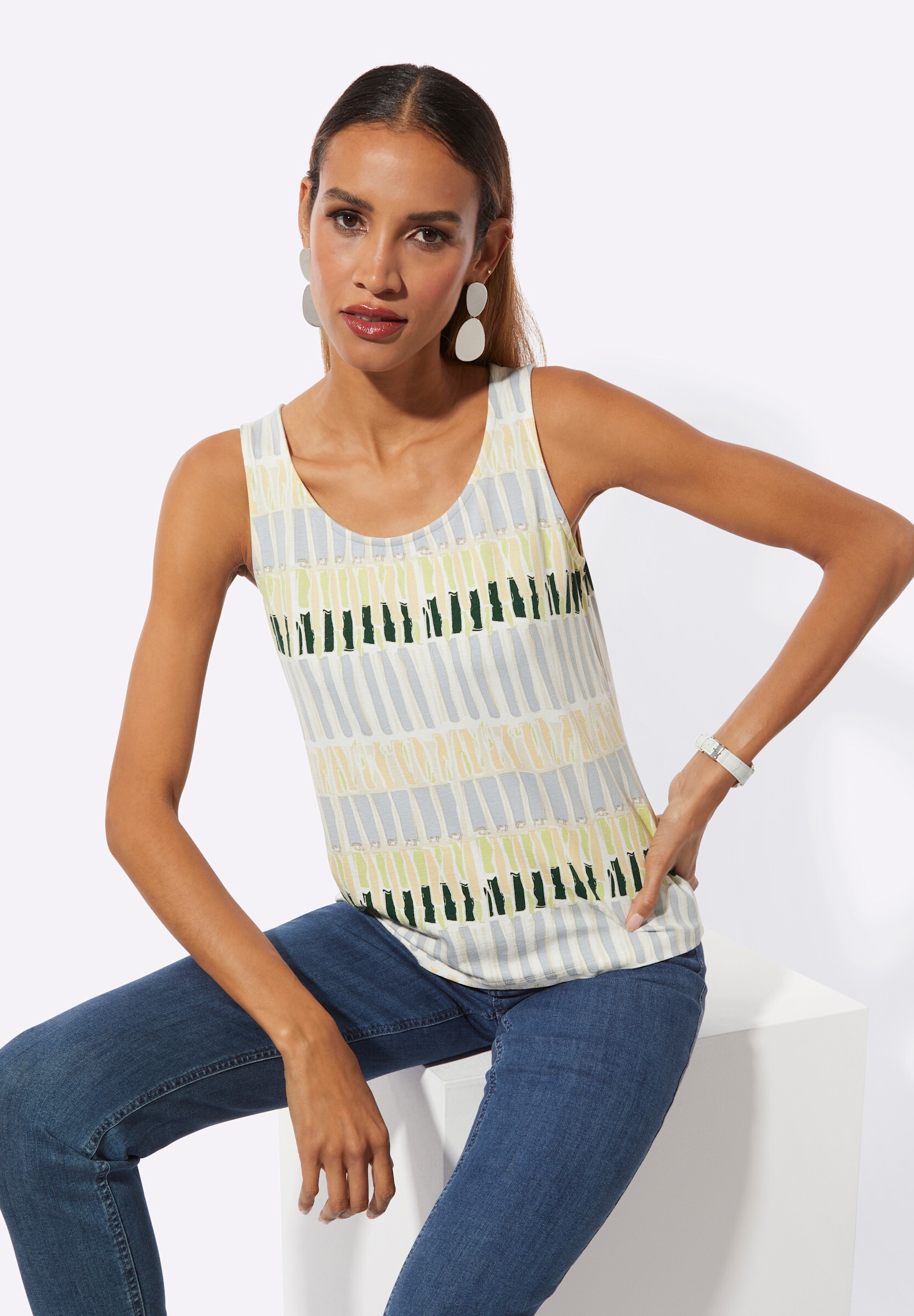 creation L Shirttop »Shirttop Shirttop mit Druckmuster rundum«