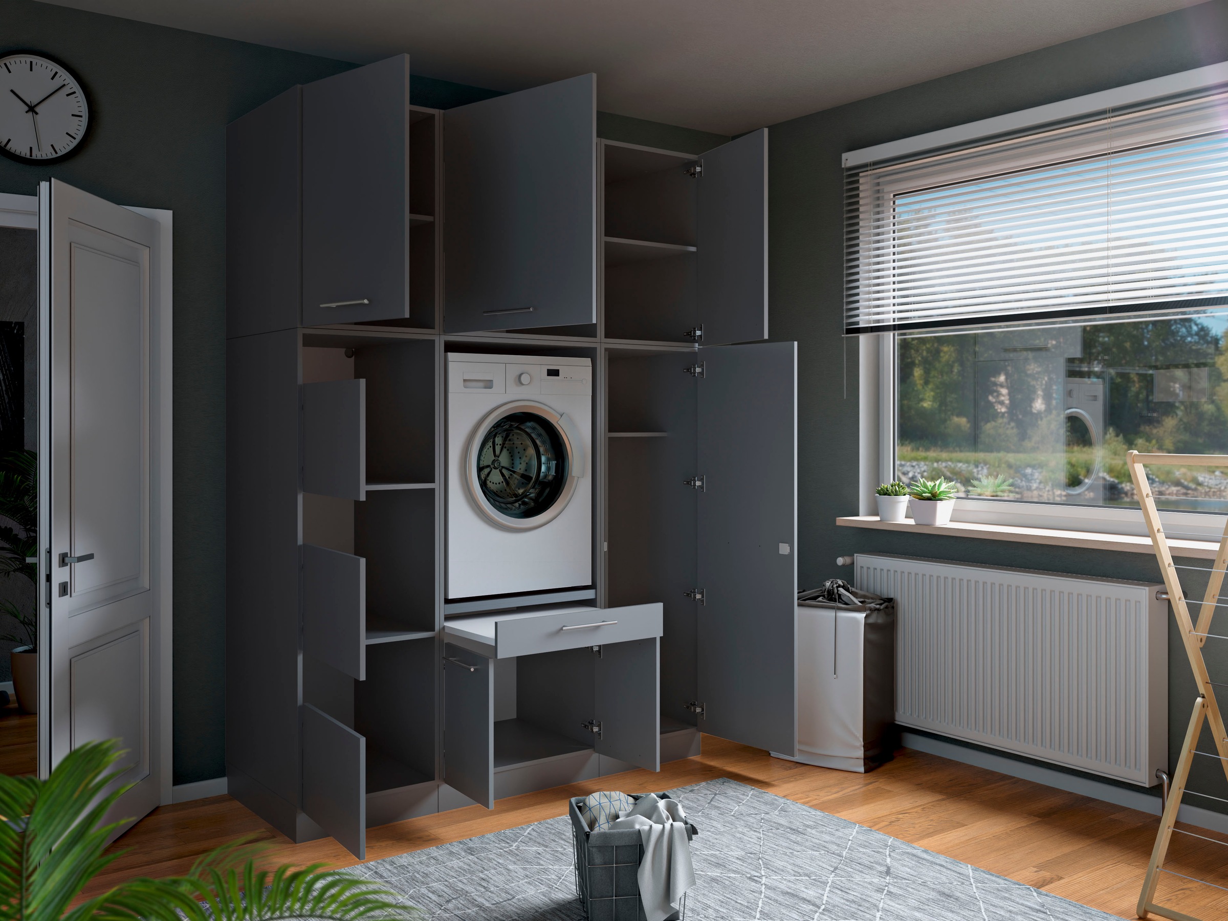 Laundreezy Mehrzweckschrank-Set »Laundreezy, 6-tlg. Mehrzweckschrank-Set B/H/T 168/238/68 cm« 6 Stk. tlg.