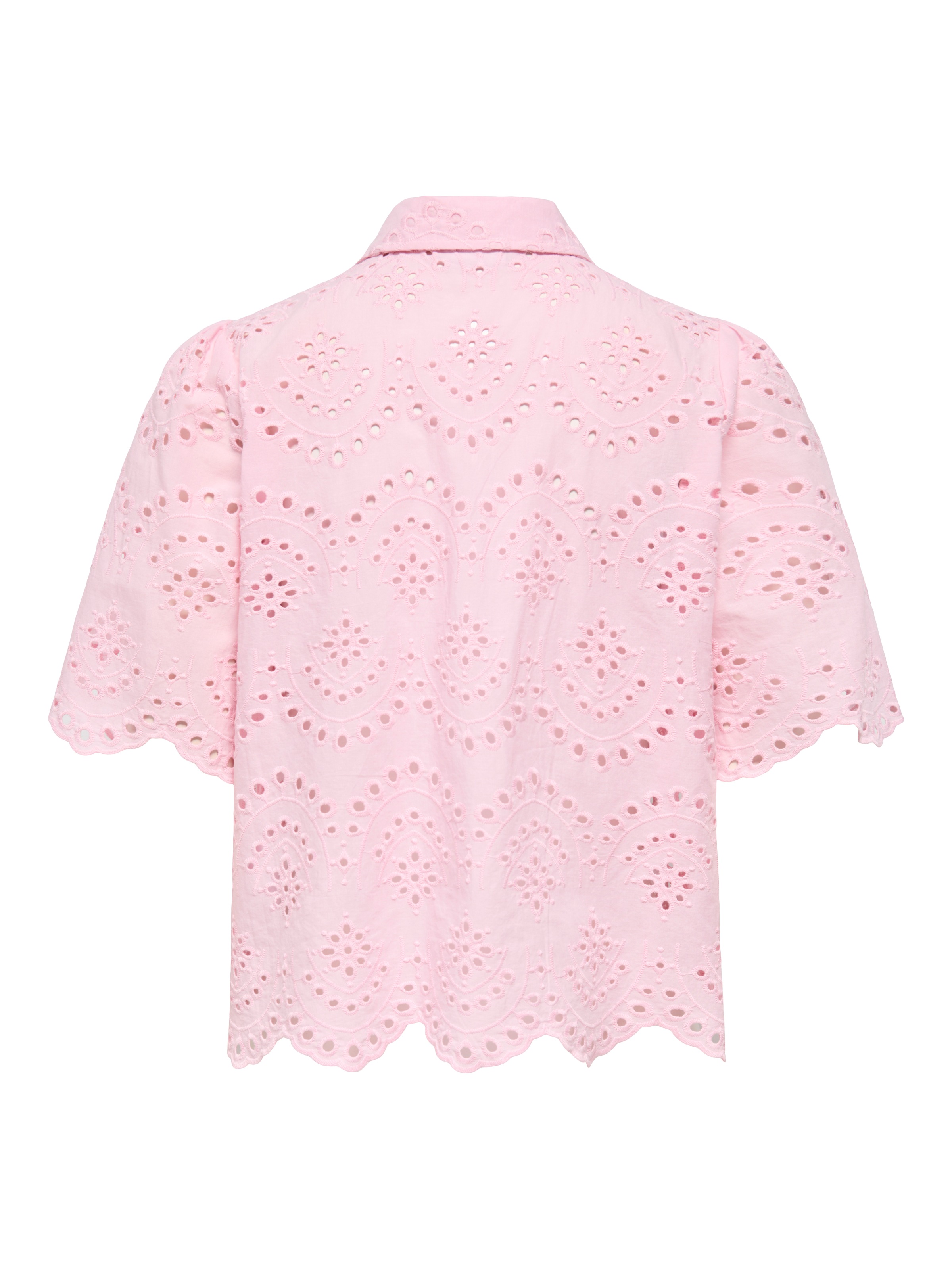 ONLY Spitzenbluse »ONLVALAIS S/S SHIRT WVN NOOS« Baumwolle, loose fit