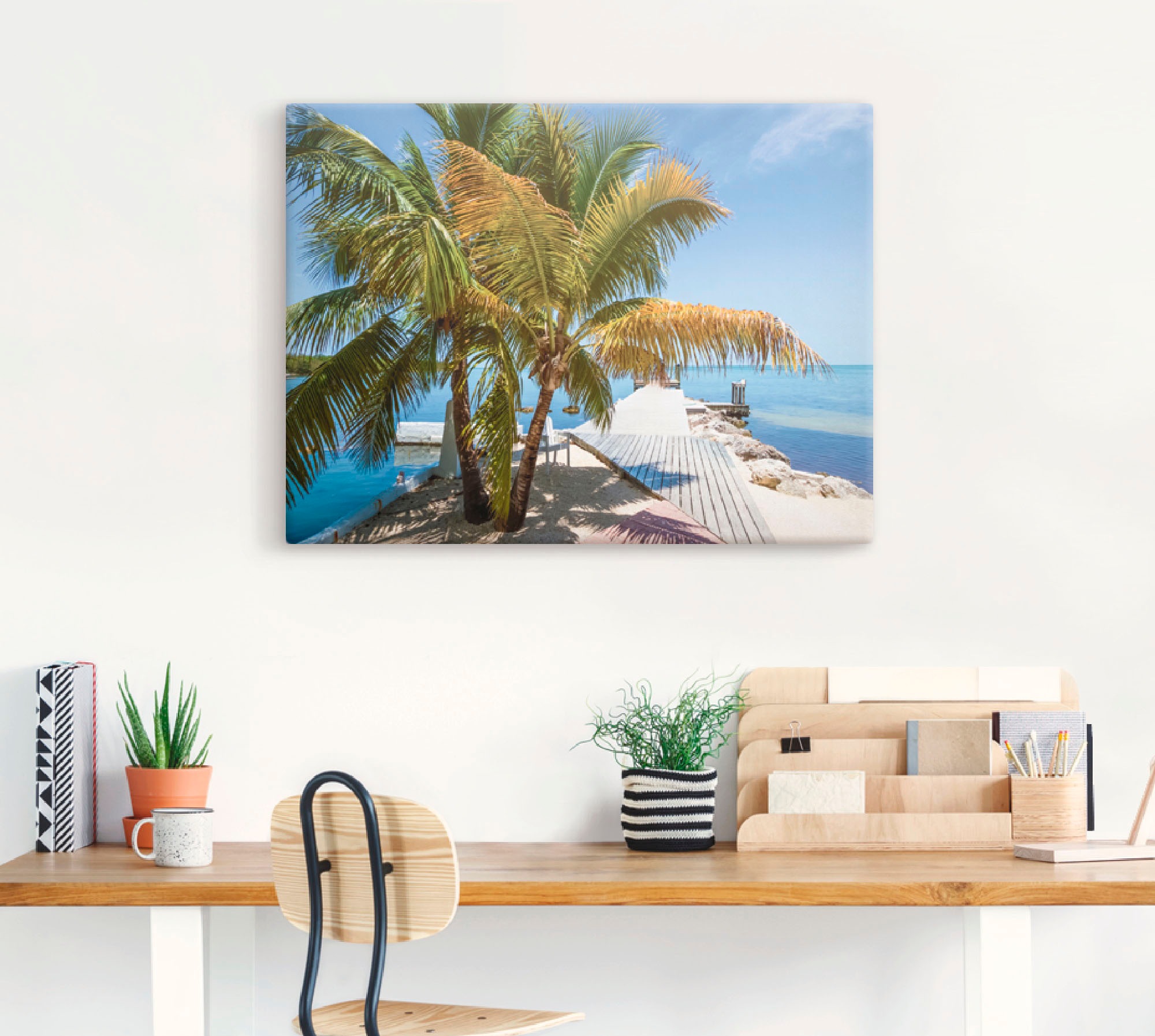 Artland Wandbild »Florida Keys Himmlischer Blick«, Strand, (1 St.), als Leinwandbild, Wandaufkleber in verschied. Größen