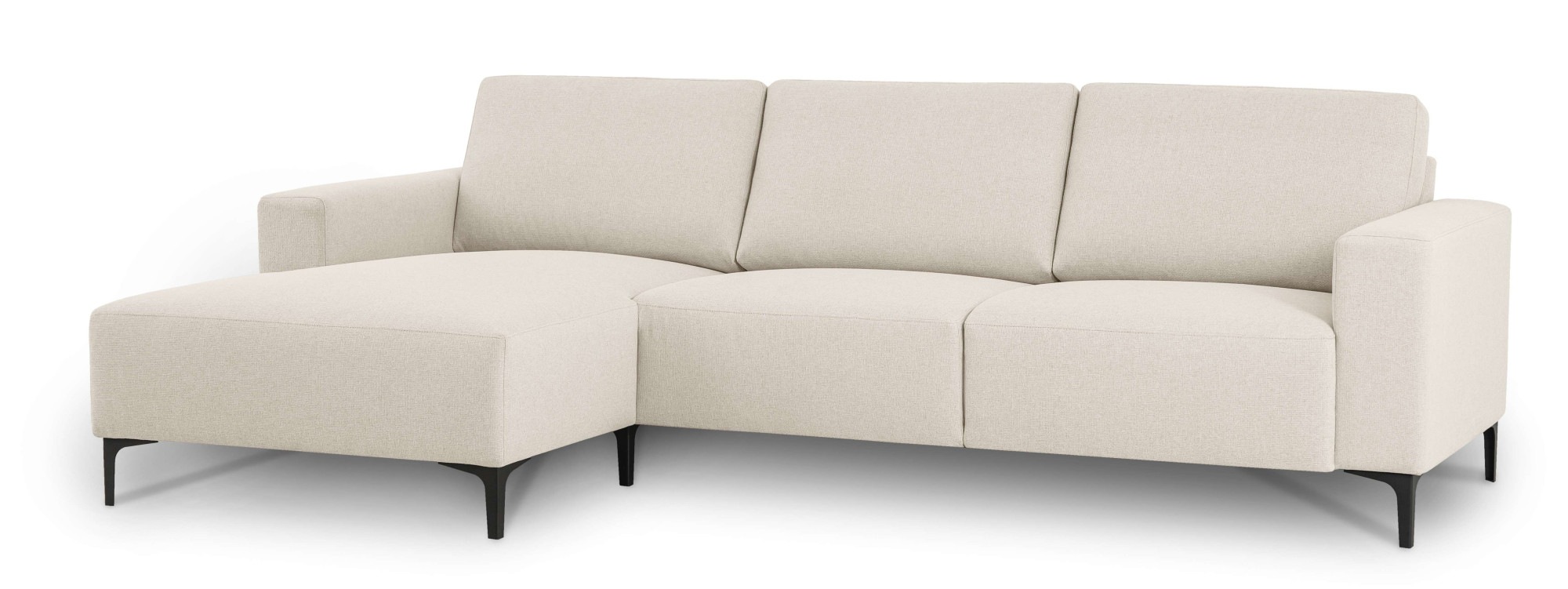 Home affaire Ecksofa »Tournon, L-Form, Breite 262 cm, Webstoff, Chenille«, Designsofa im nordischen Stil, Wellenunterfederung, Metallfüße