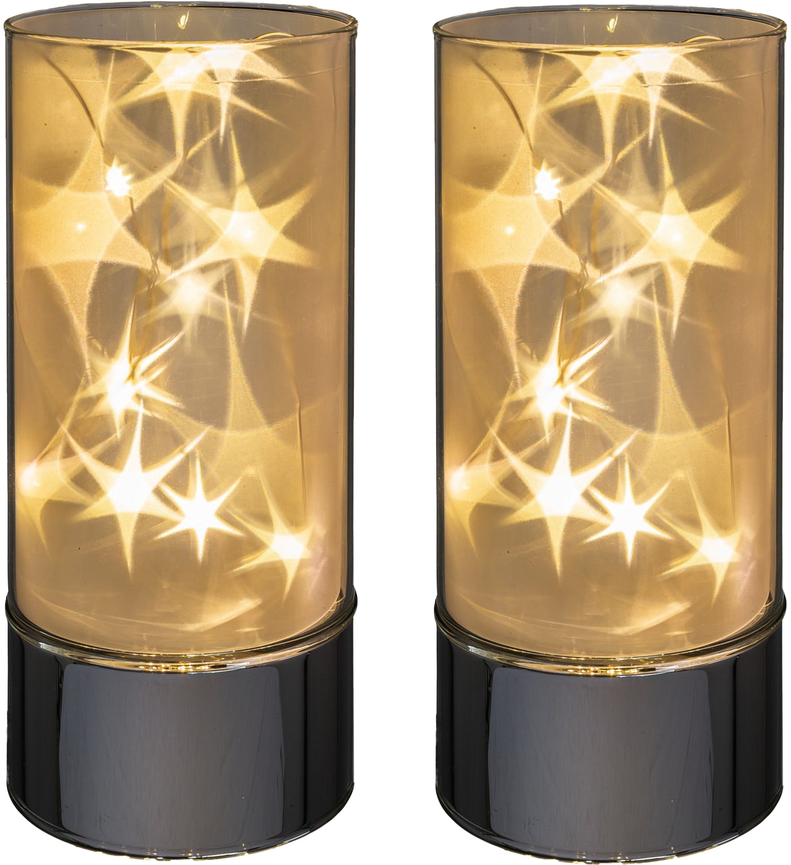 Creativ home LED Dekolicht »Weihnachtsdeko«, OTTO Set, Glas, 2er mit bei Sterneffekt aus