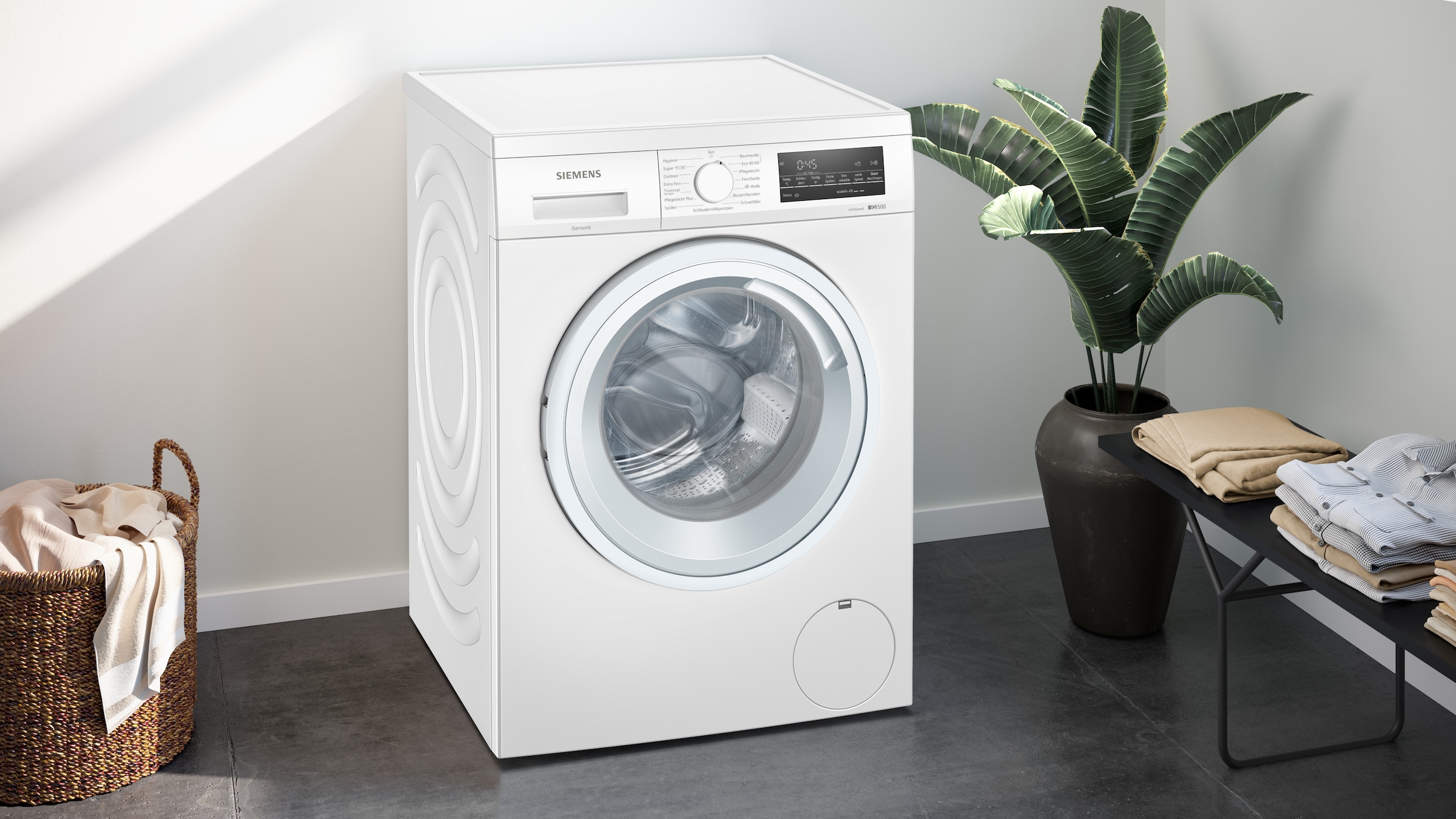 SIEMENS Waschmaschine »WU14UT22«, iQ500, WU14UT22, 9 kg, 1400 U/min, unterbaufähig