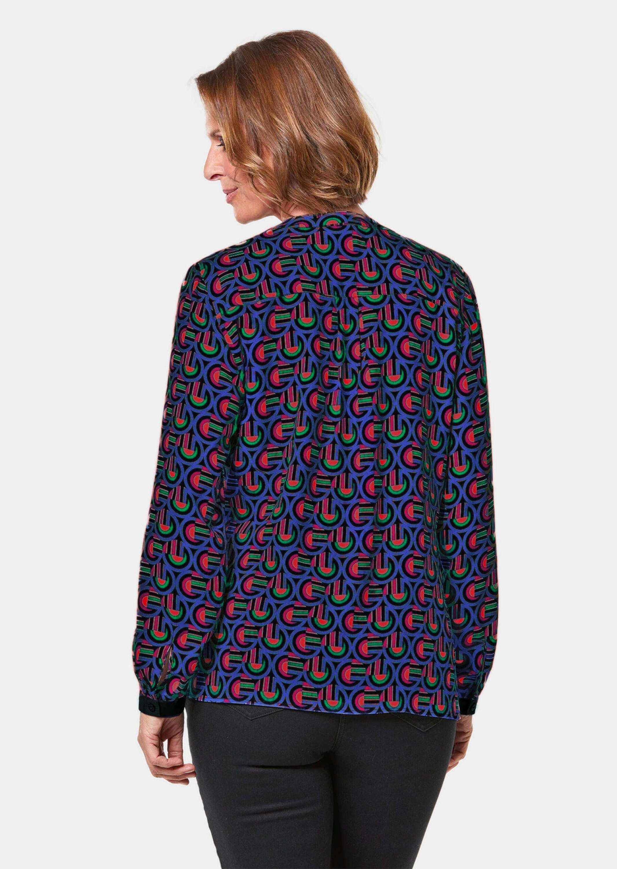 GOLDNER Schlupfbluse »Kurzgröße Moderne Druckbluse in legerer Form«