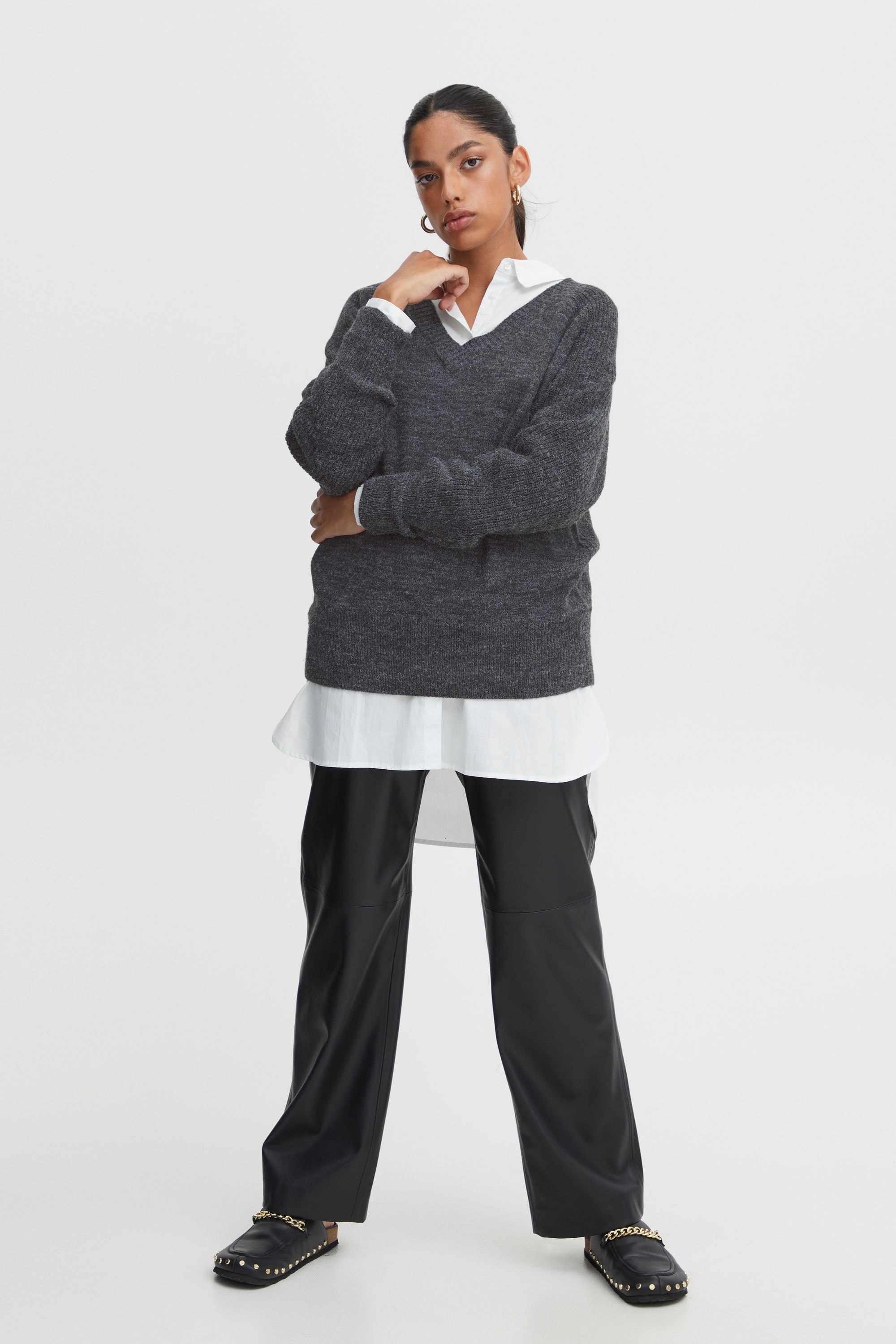 Ichi Strickfleece-Pullover »Strickpullover IHNovo«