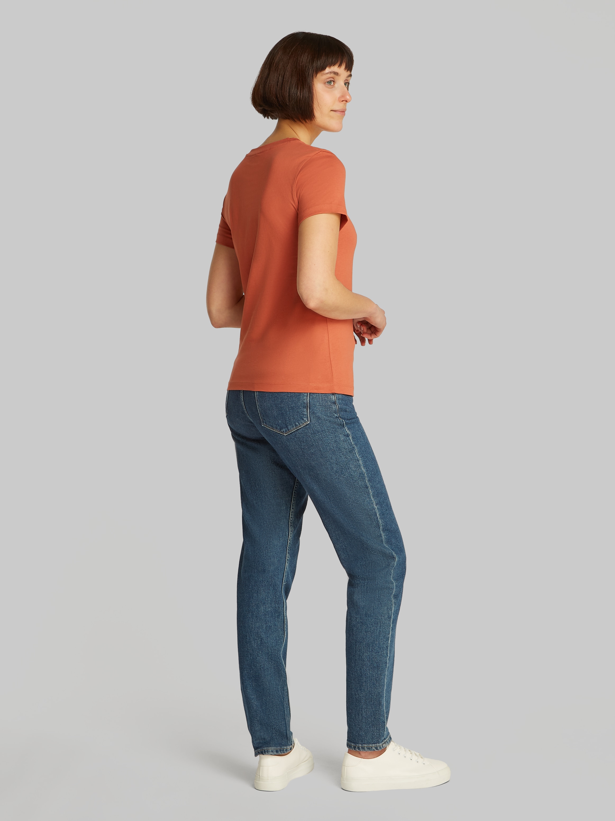Calvin Klein Jeans Rundhalsshirt »2-PACK MONOLOGO SLIM TEE«, (Packung, 2 tlg., 2er-Pack), mit Calvin Klein Jeans Logoprint auf der Brust