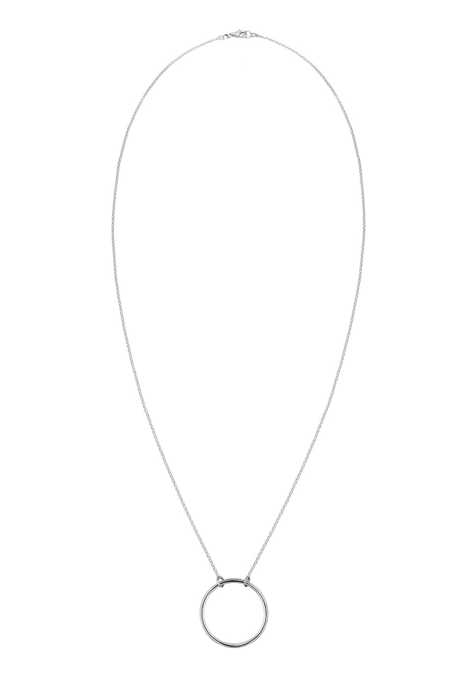 Elli Kette mit Anhänger »Halskette Anhänger Kreis Charmträger 925 Sterling Silber vergoldet«