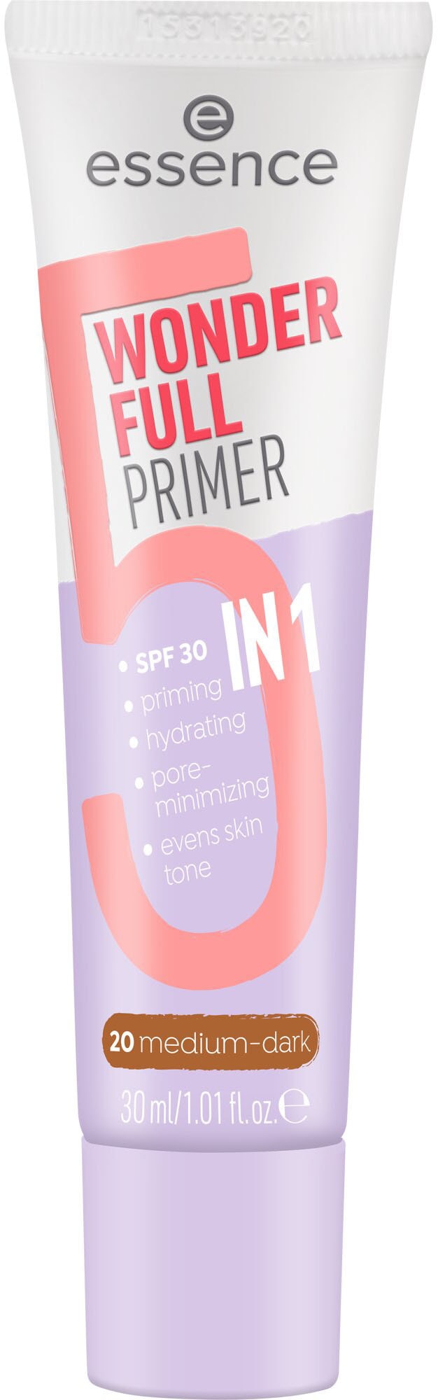 Essence Primer »WONDER FULL PRIMER 5 IN 1«, (Set, 3 tlg.), Sorgt für einen matten Airbrush-Look und schützt mit LSF 30.