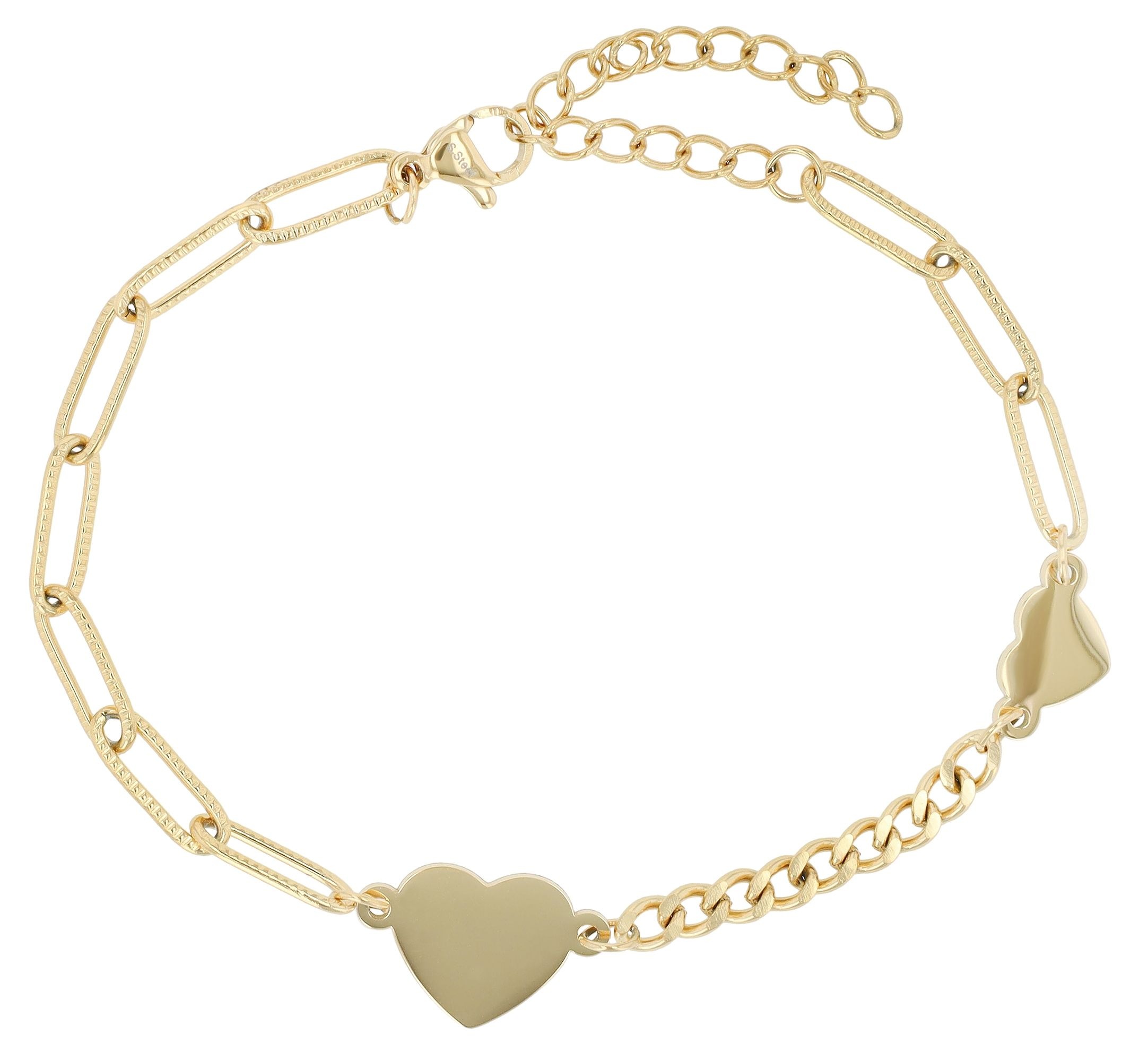 Adelia´s Armband »Damen Armband ¿ Herz aus Edelstahl 18 cm«