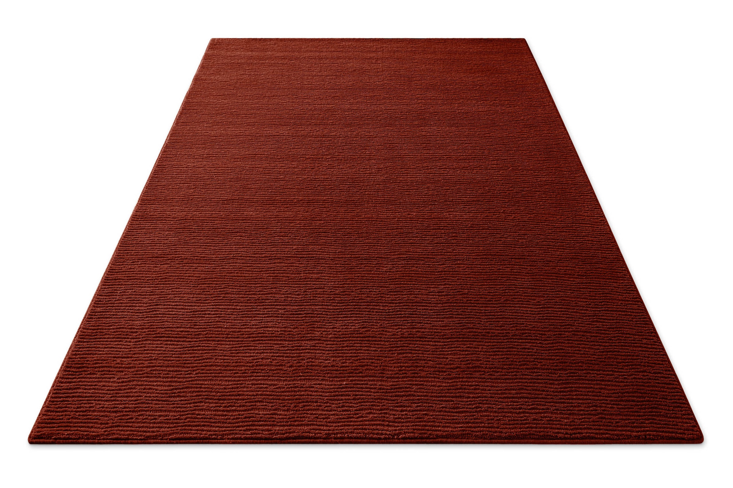 Wecon home Teppich »Castello ONE« rechteckig 7 mm Höhe Schurwolle, Kurzflor mit Hoch-Tief-Effekt, Wohnzimmer, Streifenmuster