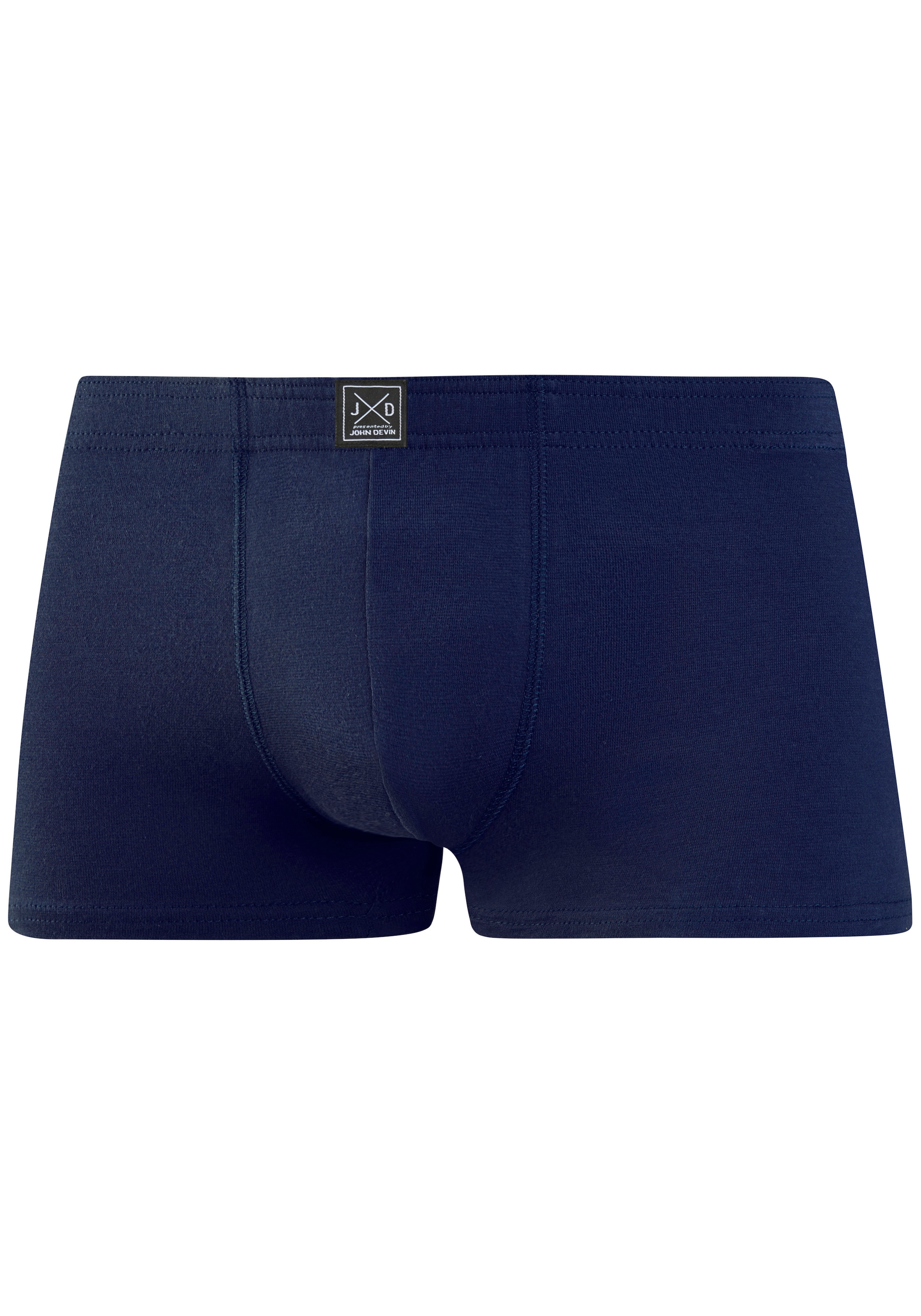 John Devin Boxer »Boxershorts für Herren« Packung, 5 Stk. unifarben, mit Logoschriftzug am Bund, Jersey-Material