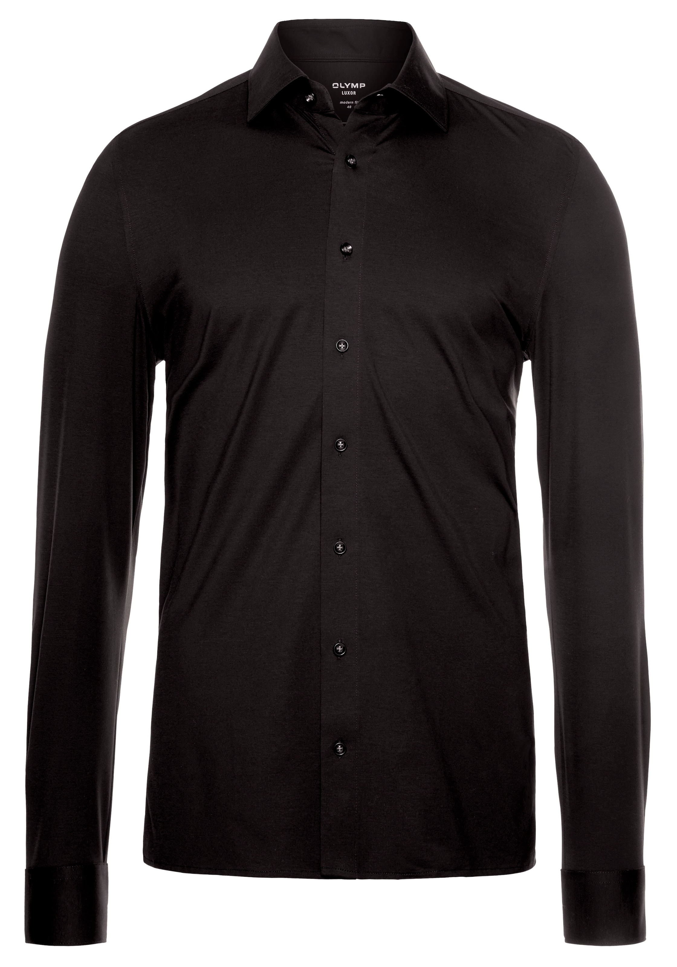 OLYMP Langarmhemd »Luxor 24/Seven modern fit Jerseyshirt«, mit geruchshemmenden Materialeigenschaften