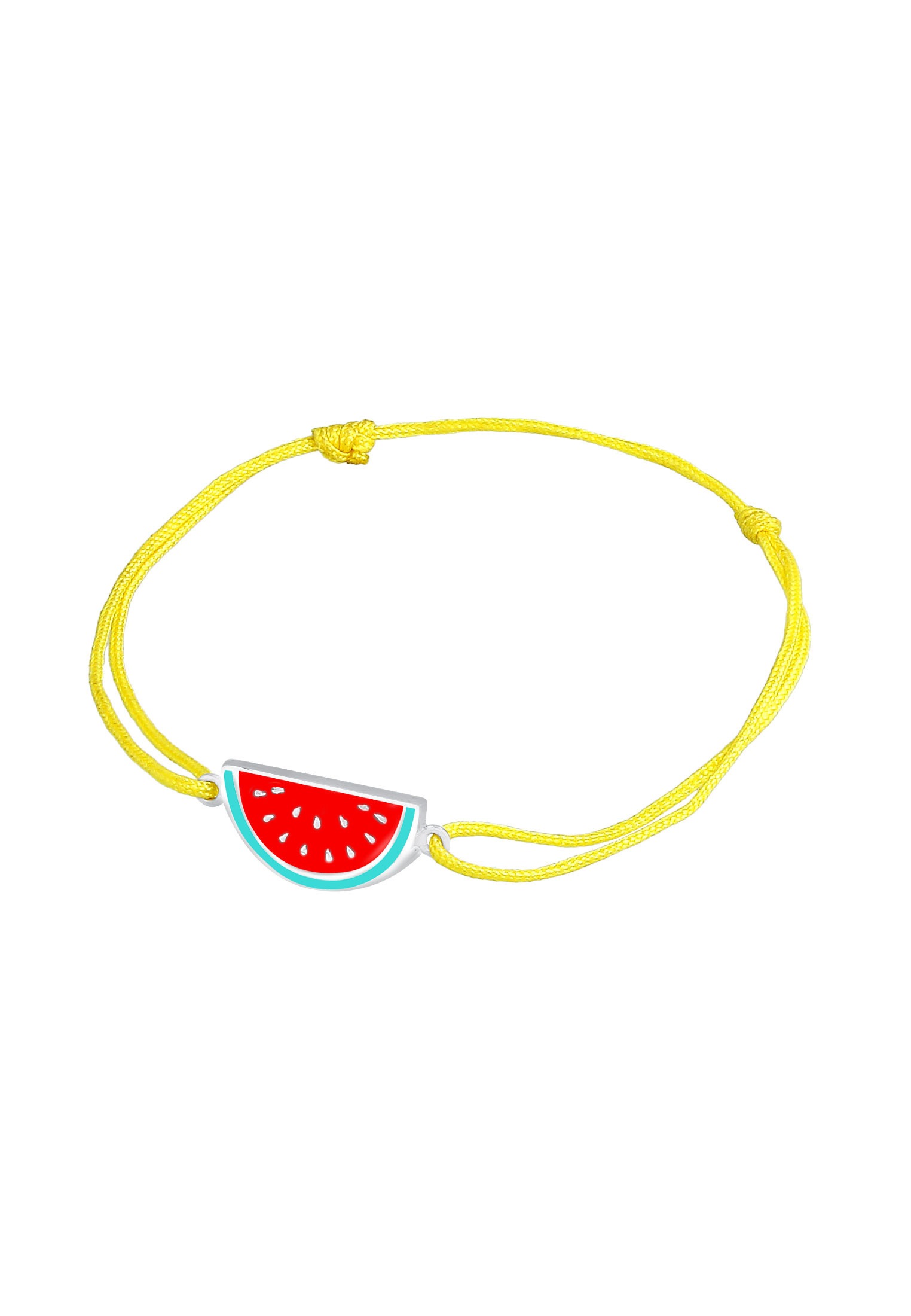Elli Armkette »Armband Kinder Melone Bunt Nylon verstellbar 925 Silber«