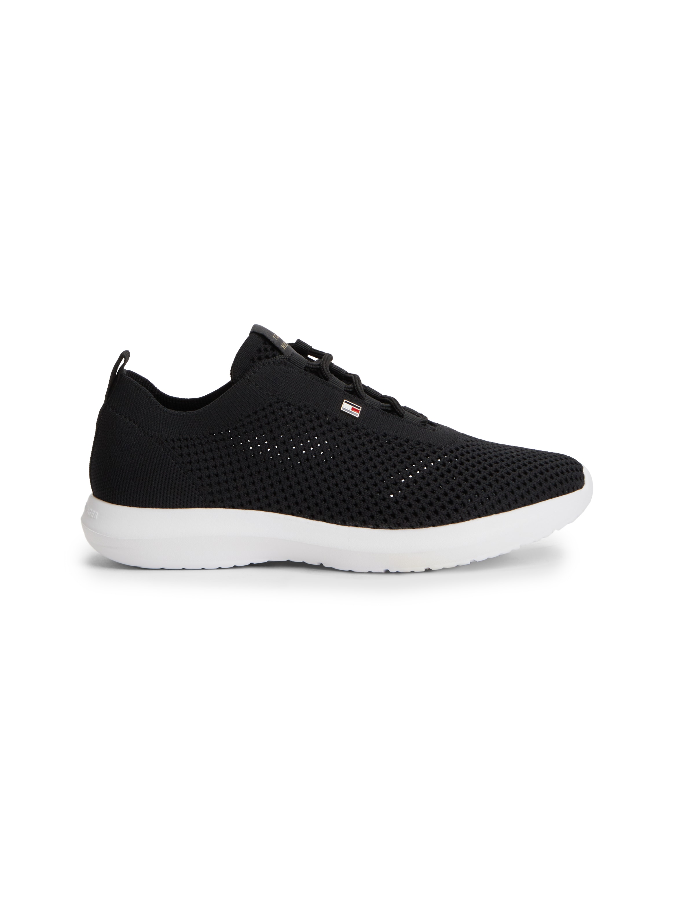 Tommy Hilfiger Keilsneaker »TH KNIT RUNNER«  Freizeitschuh, Halbschuh, Schnürschuh mit Logoflaggen-Element