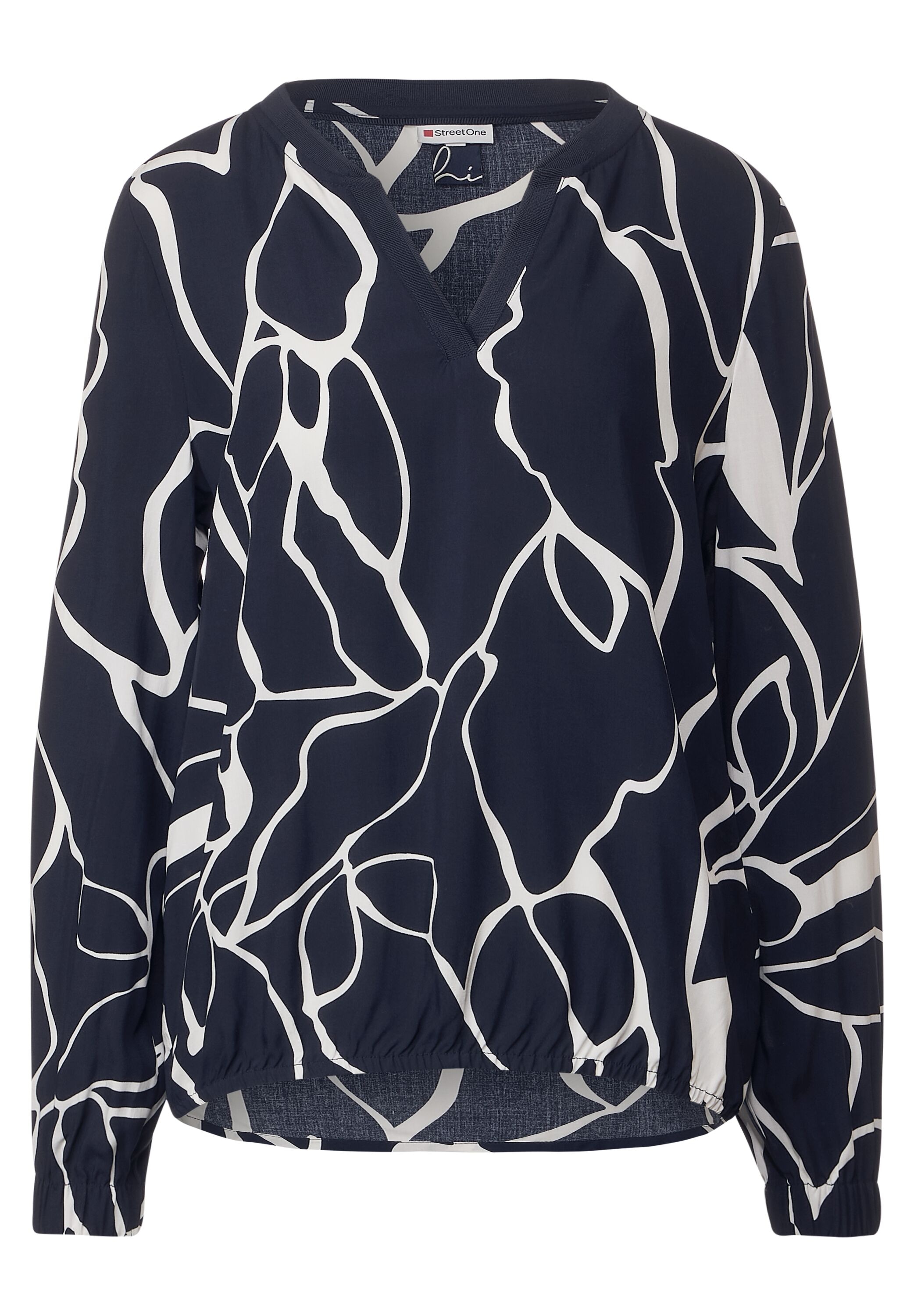 STREET ONE Druckbluse »Langarmbluse Printed splitneck Shop softer aus im blouse«, OTTO Online Viskose