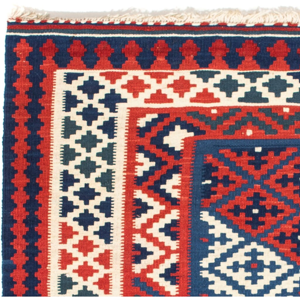 morgenland Wollteppich »Kelim - Oriental quadratisch - 100 x 95 cm - dunkelblau«, quadratisch