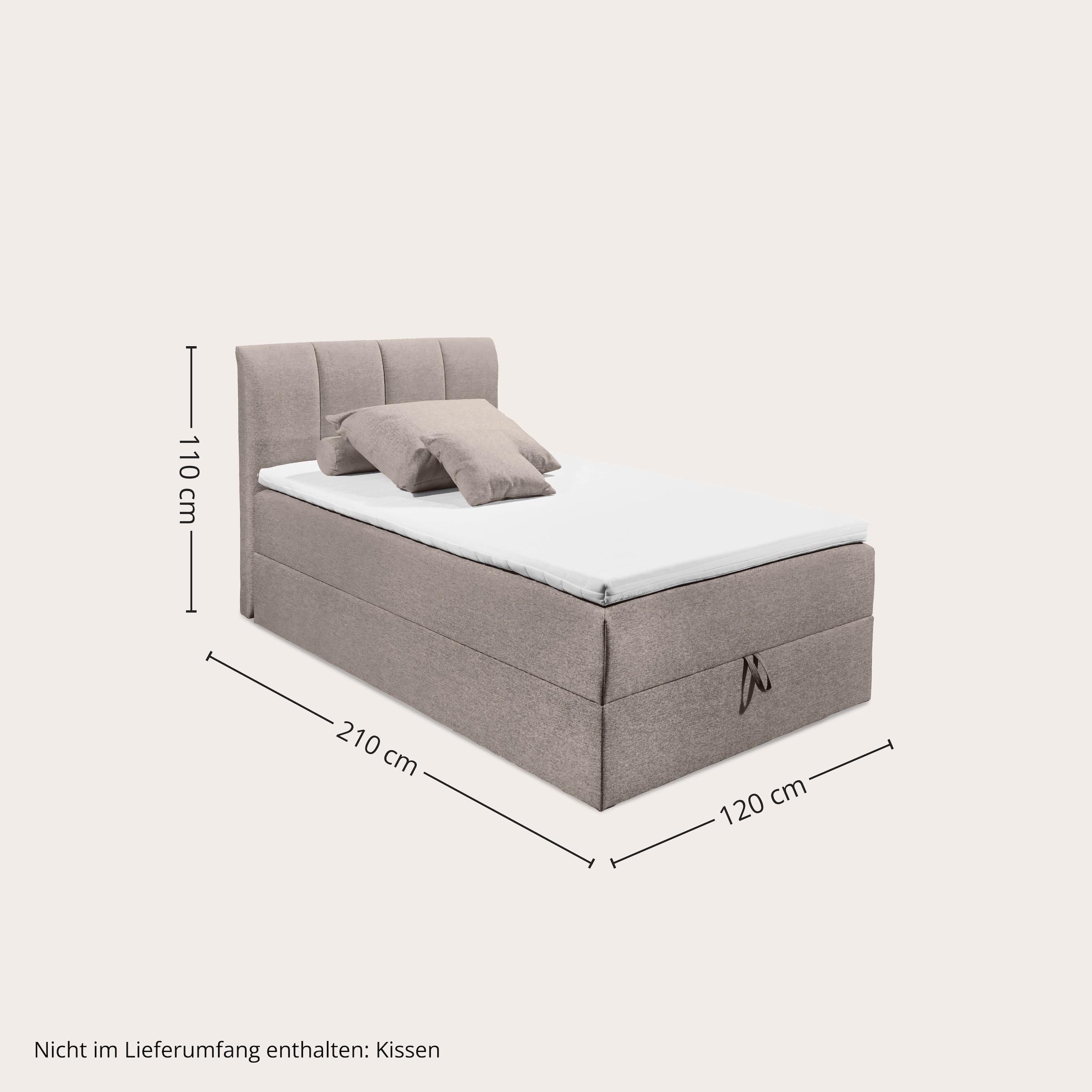 ED EXCITING DESIGN Boxbett »"Granada"  inkl. Bettkasten und Topper« erhältlich in den Größen 120x200cm & 180x200cm