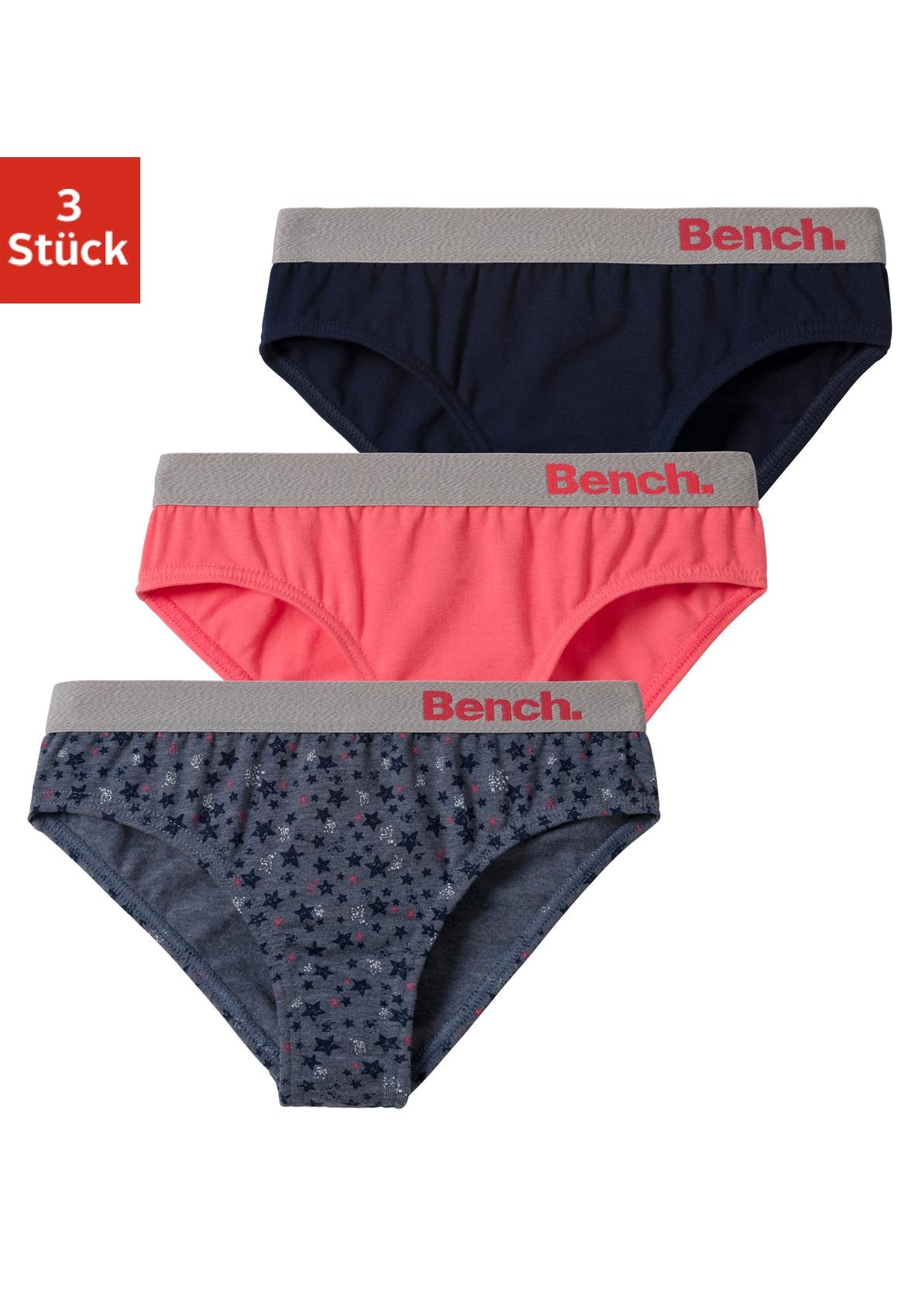 Bench. Slip, (Packung, 3 St.), mit Sternen Print und unifarben bei OTTO