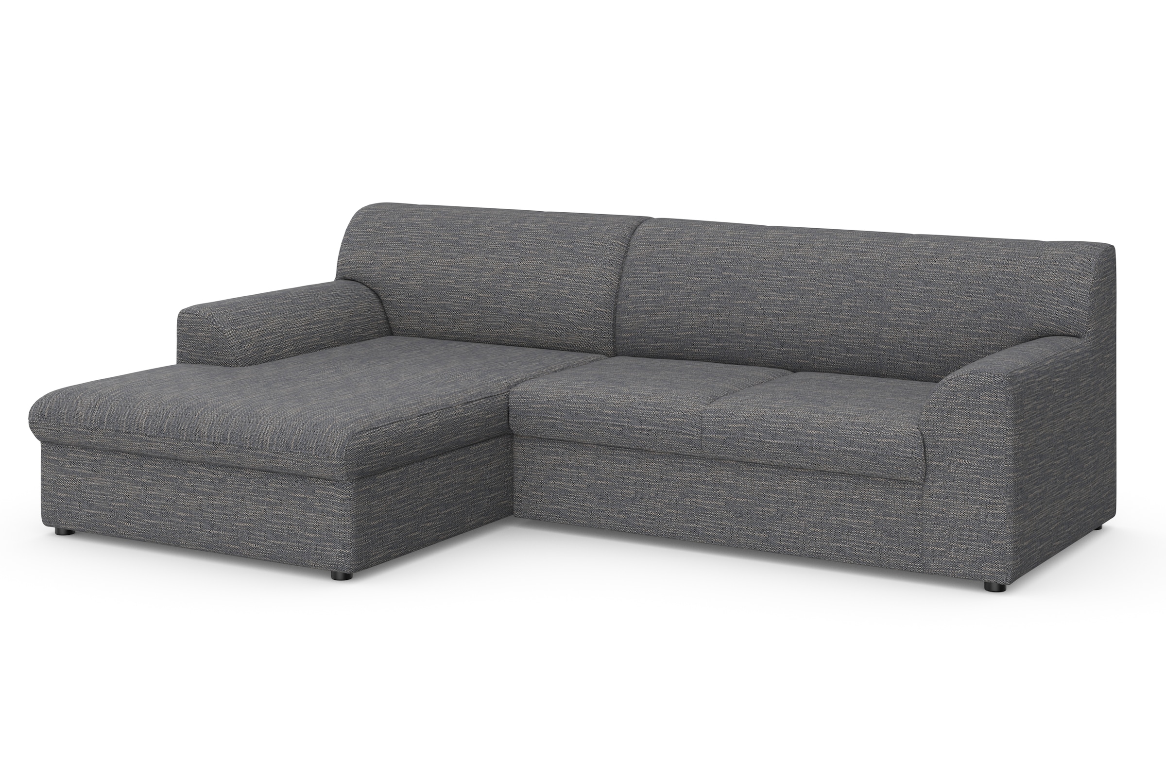 DOMO collection Ecksofa »Topper, elegant und zeitlos, kompaktes Stellmaß 245/155cm, L-Form«, mit Recamiere, wahlweise mit Schlaffunktion