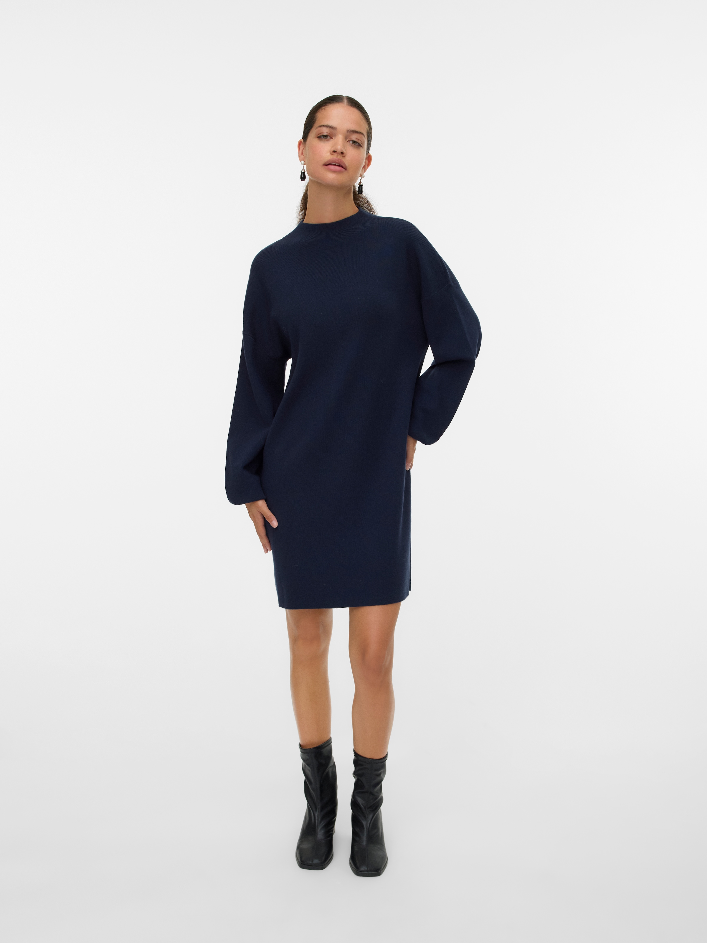 Vero Moda Strickkleid »VMNANCY LS FUNNELNECK DRESS GA NOOS« Viskosemischung, loose fit