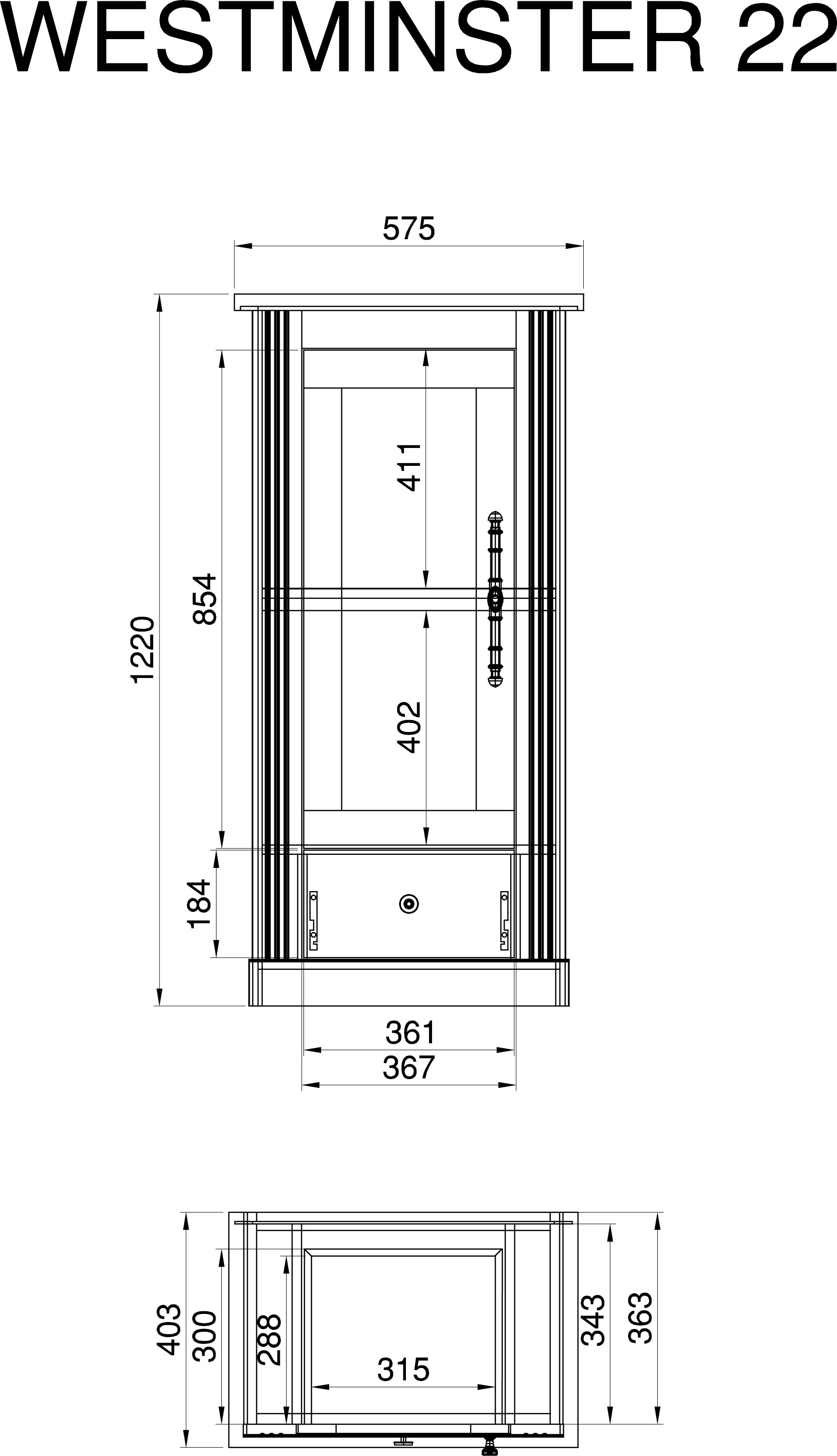 affaire OTTO »Westminster«, landhausstil Vitrine im Home kaufen romantischen bei