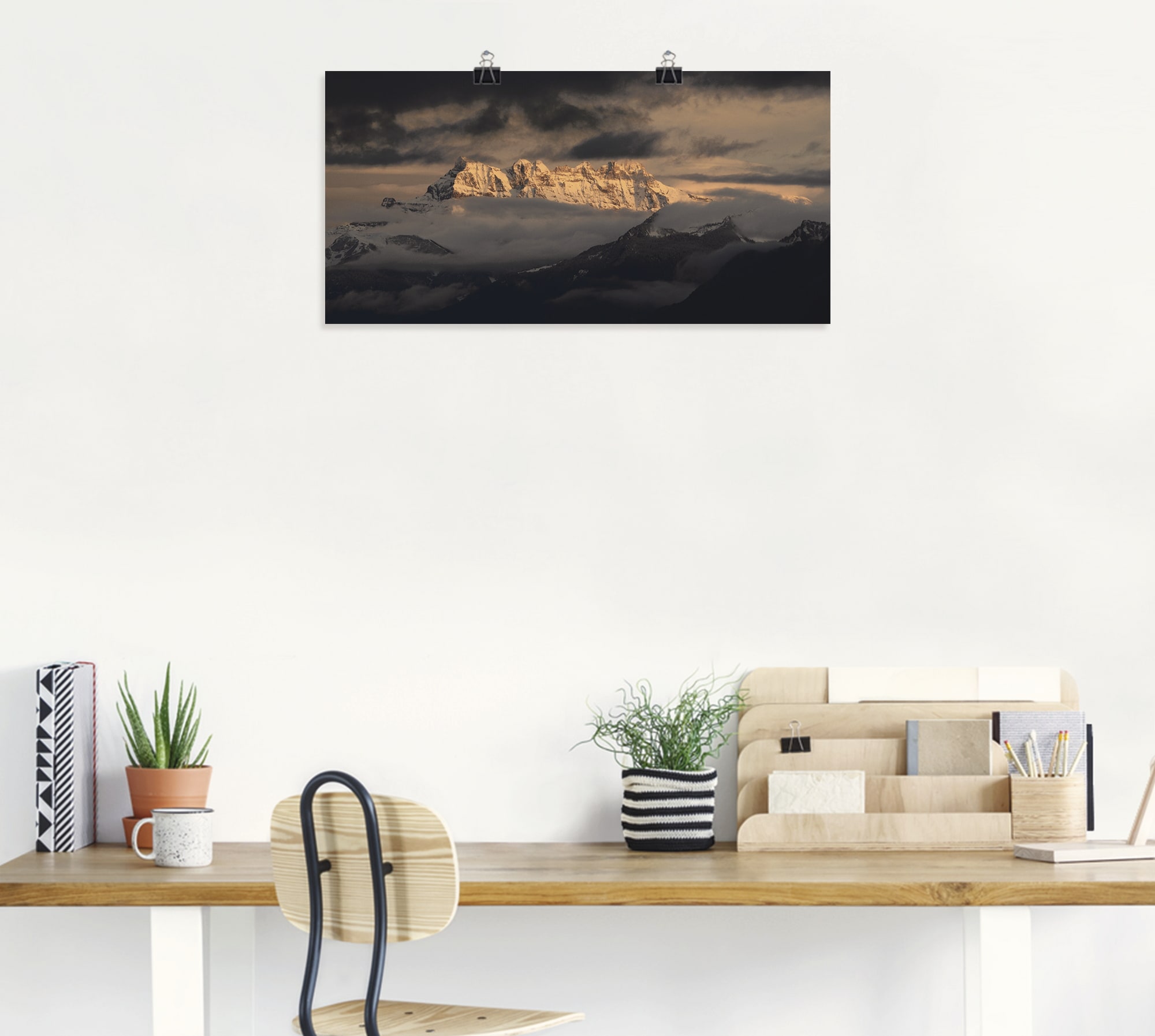Artland Wandbild »Dents du Midi, Schweizer Berge«, Berge, (1 St.), als Leinwandbild, Poster in verschied. Größen