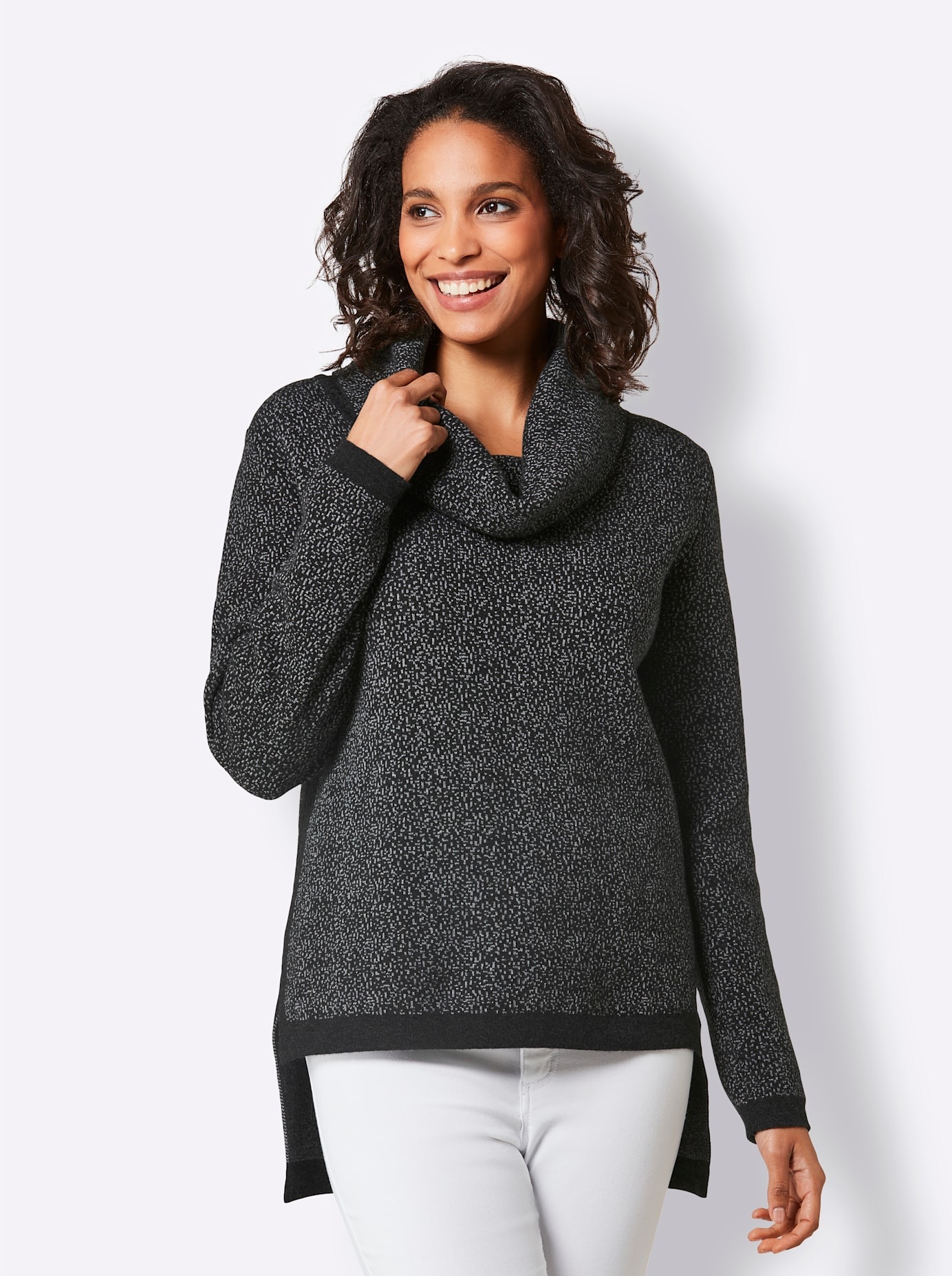 CREATION L PREMIUM Jacquardpullover »Woll-Viskose-Pullover«