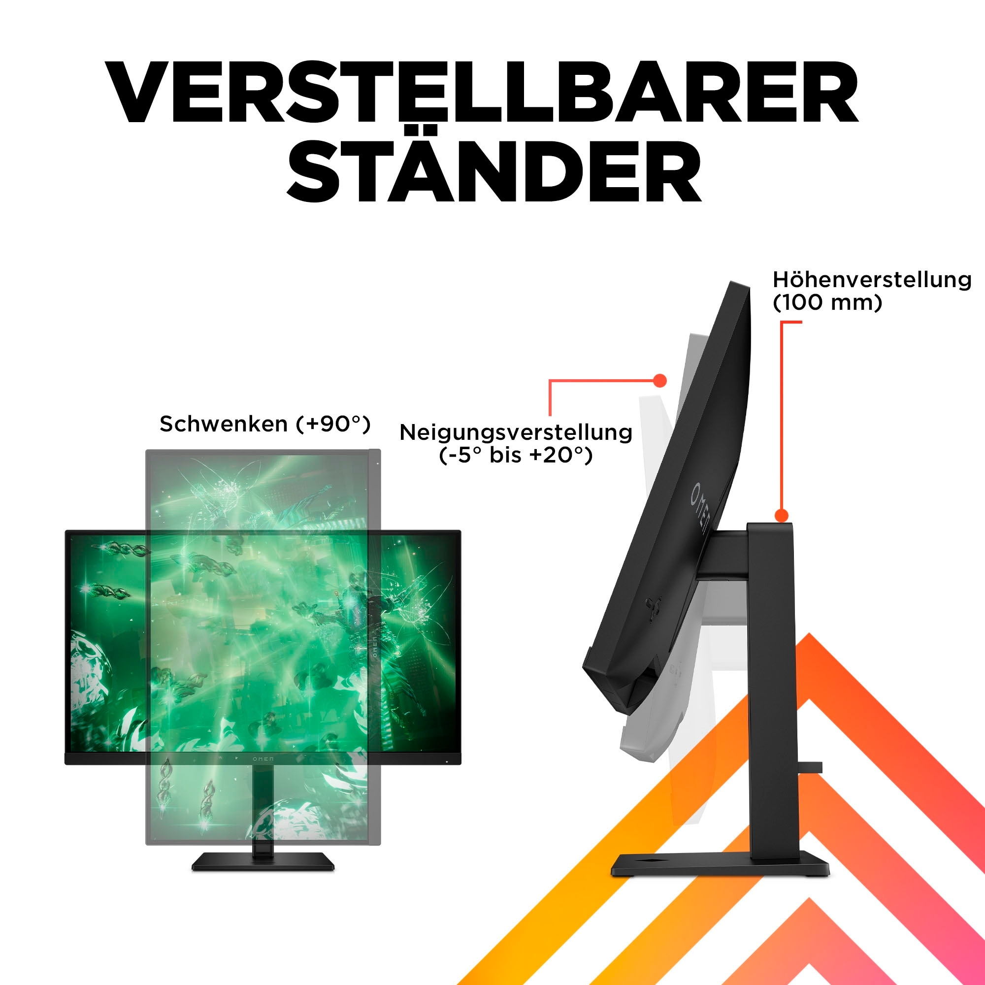 HP Gaming-Monitor »OMEN 27q (HSD-0156-A)«, 68,6 cm/27 Zoll, 2560 x 1440 px, QHD, 1 ms Reaktionszeit, 165 Hz