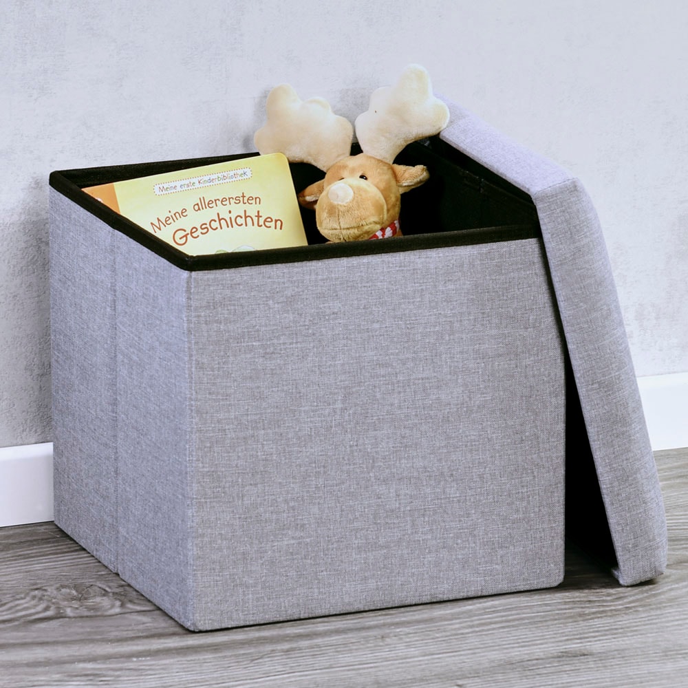 KESPER® Sitzhocker »KESPER  Sitzhocker-Box, grau« Deckel abnehmbar