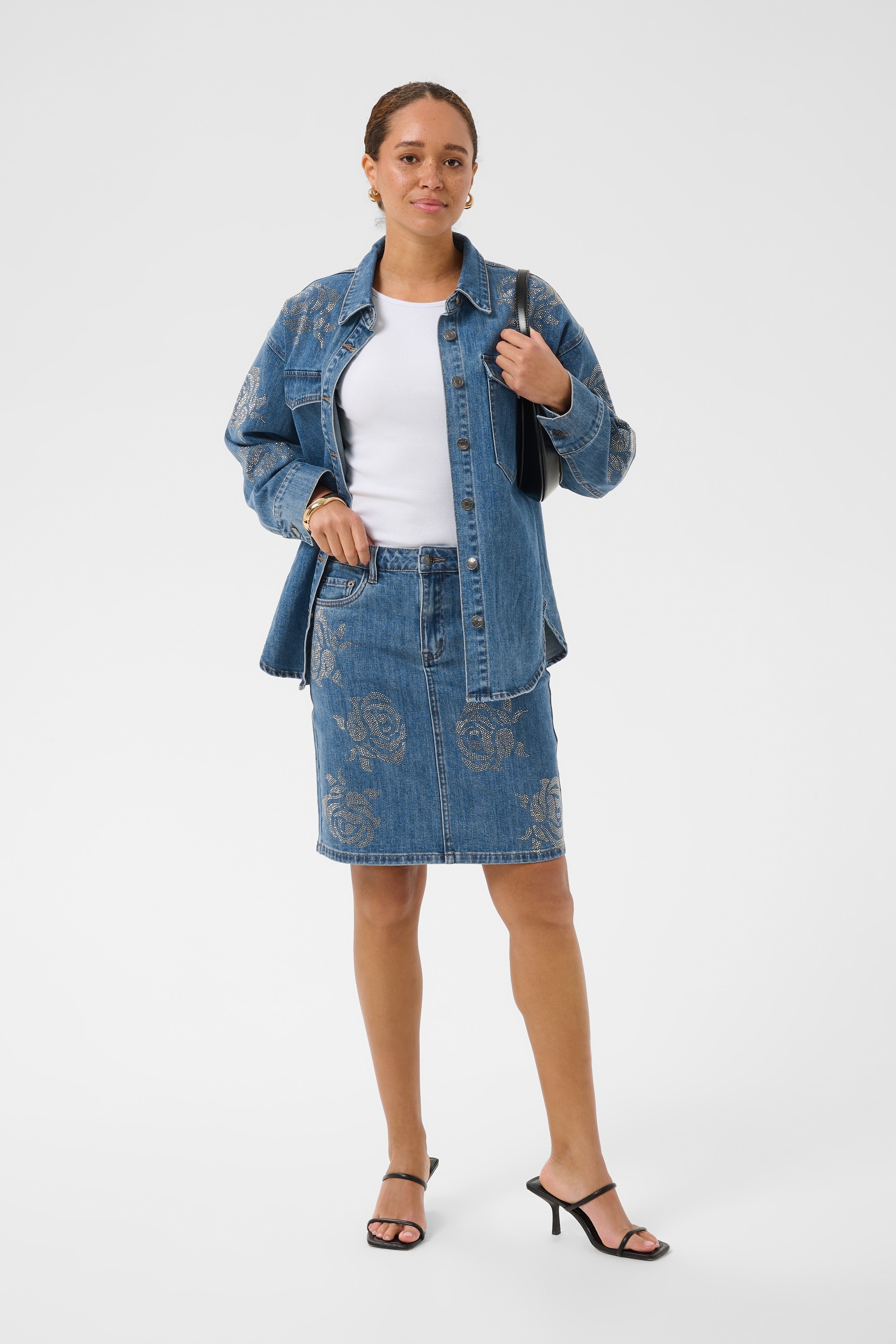 KAFFE Jeansrock »Damen Denimrock KAcastelia«