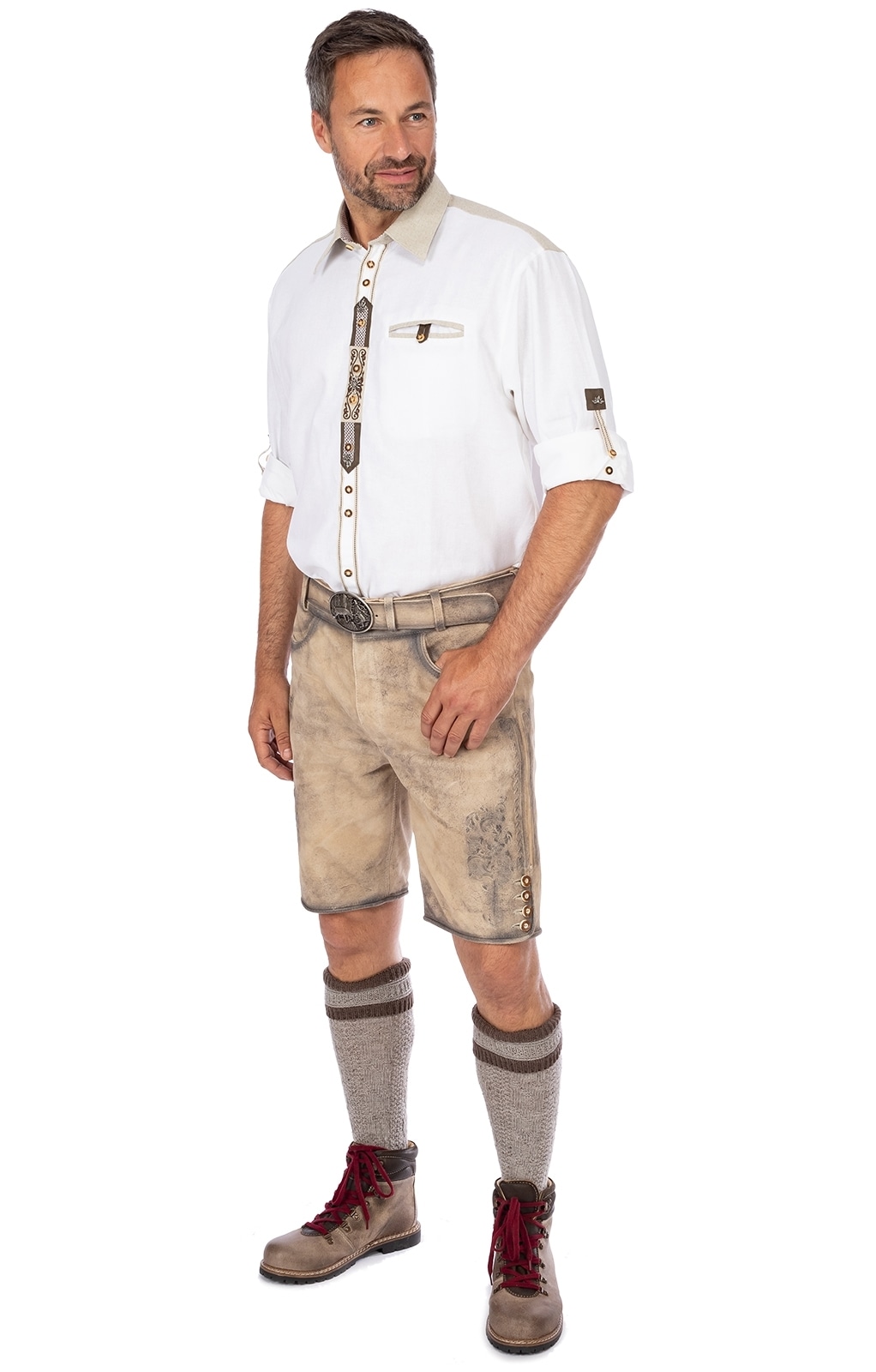Gwandler Lederhose »Lederhose JONAS-gespeckt«