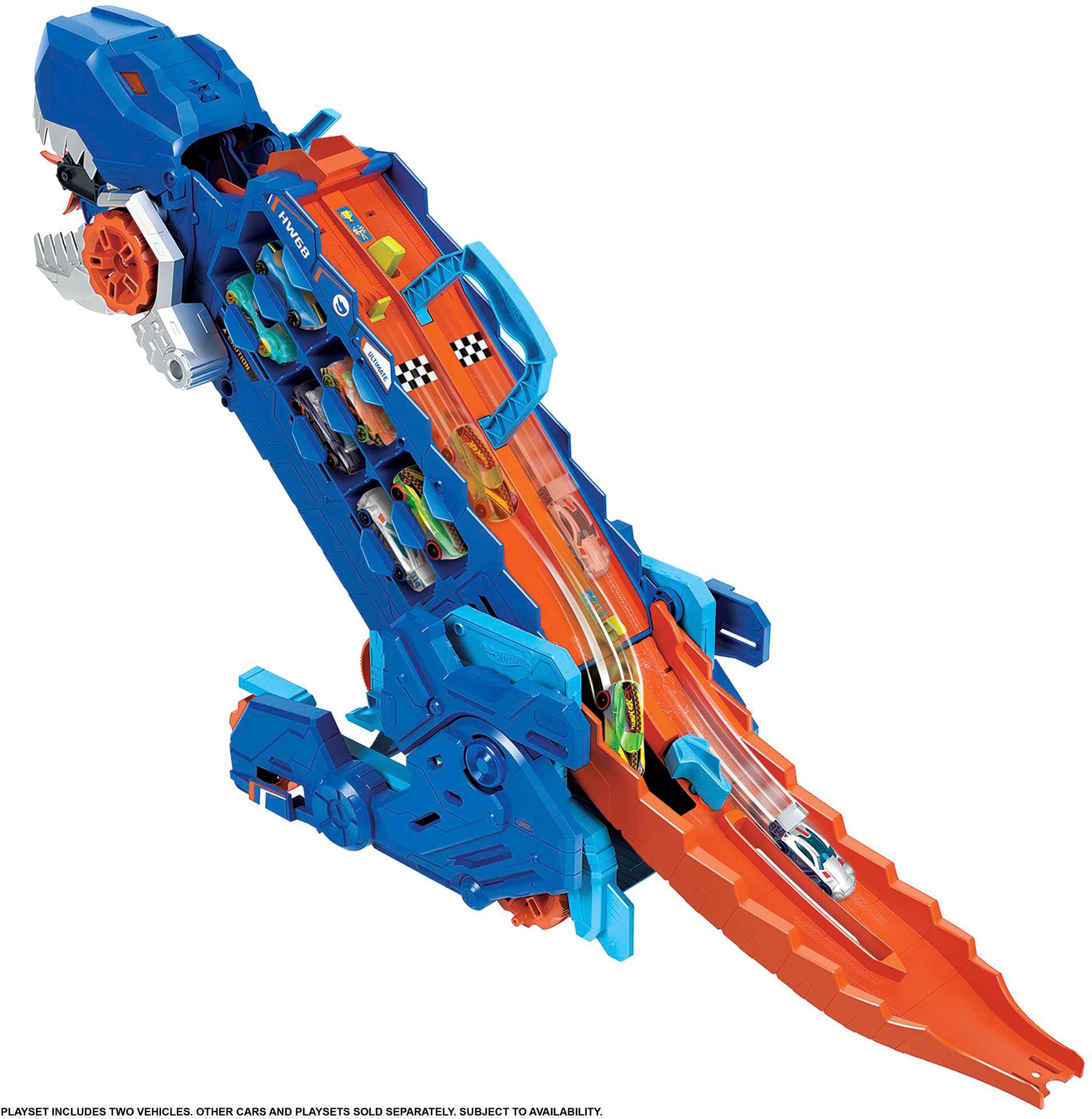 Hot Wheels Spielzeug-Transporter »Ultimative Transporter«, mit Rennstrecke; mit Licht und Sound