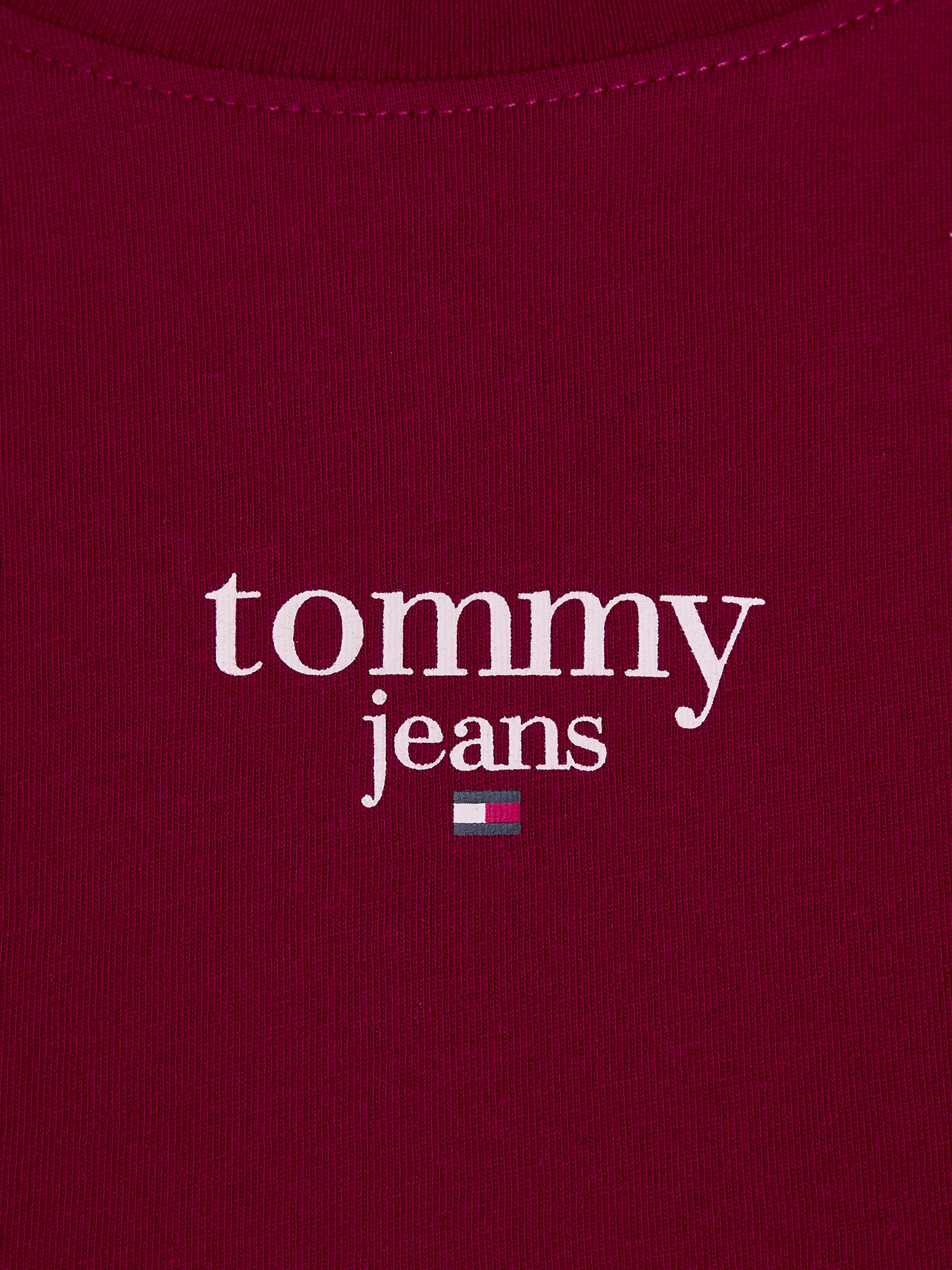 Tommy Jeans Rundhalsshirt »TJW SLIM ESSENTIAL LOGO 1 SS EXT«, mit Tommy Jeans Logoschriftzug, Rundhals