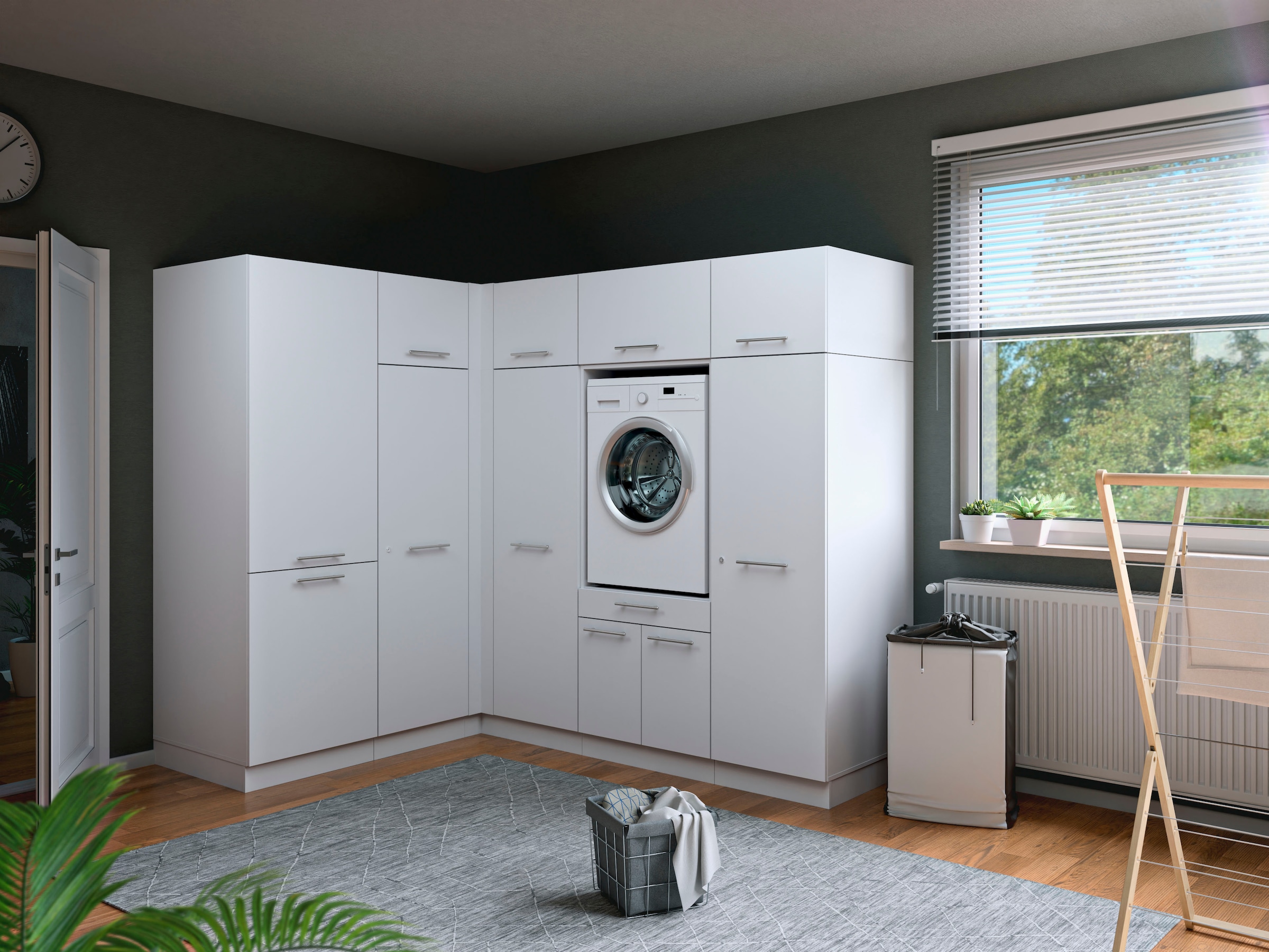 Laundreezy Mehrzweckschrank-Set »Laundreezy, 9-tlg. Mehrzweckschrank-Set B/H/T 218/200/68 cm« 9 Stk. tlg.