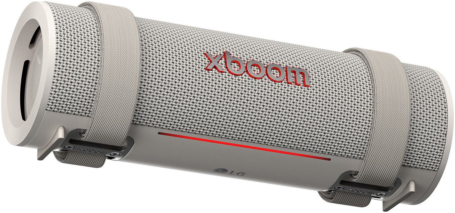 LG Bluetooth-Speaker »xboom GRAB« 1.1 (Bluetooth Apple Siri | Beleuchtungseffekte | EQ Modi | Extra Bass | Google Assistant | Lautstärkeanpassung | Multipoint Anbindung | Wireless Party Connect 30 W)