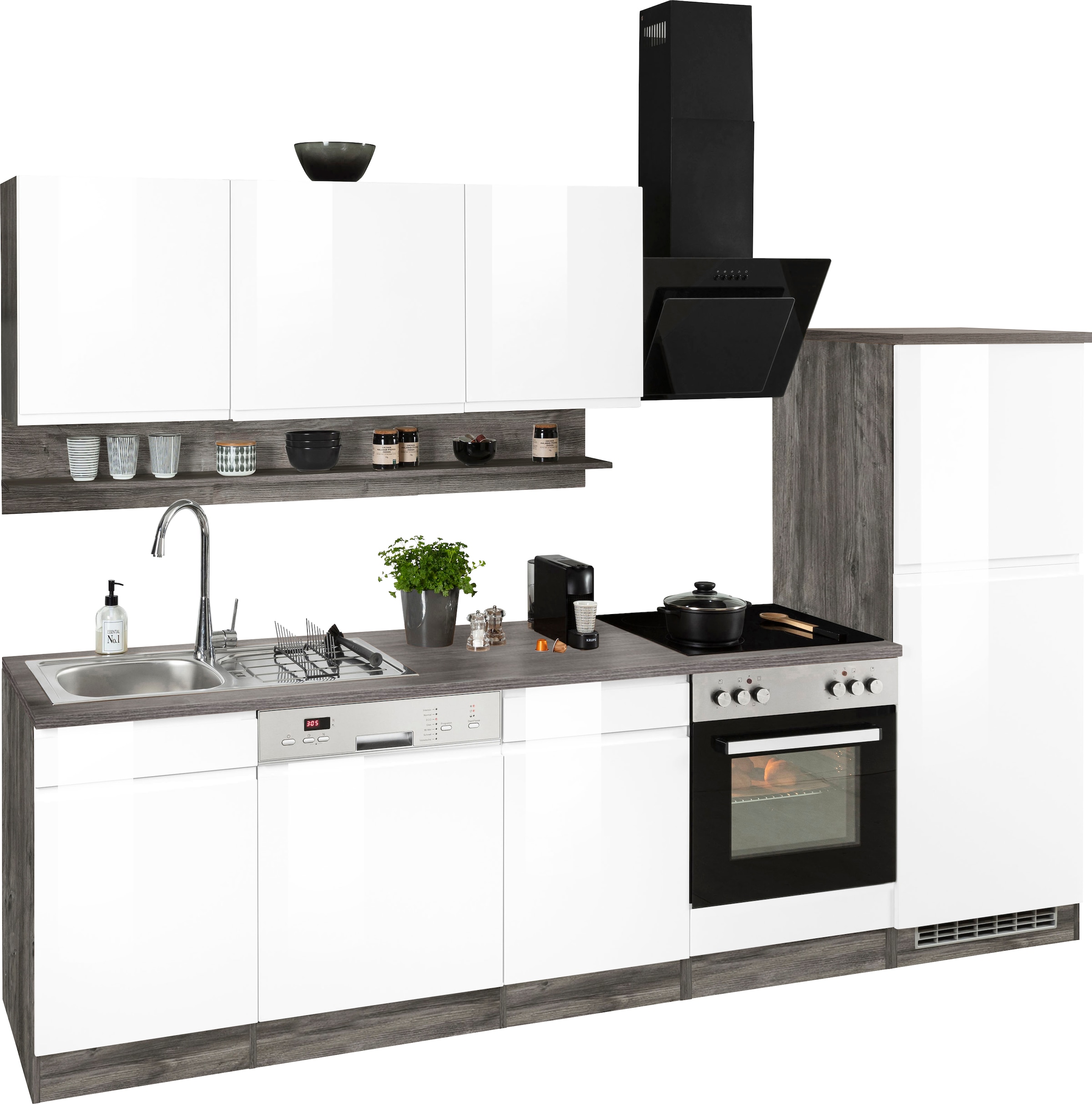 KOCHSTATION Küchenzeile »KS-Virginia« Breite 280 cm, wahlweise mit E-Geräten