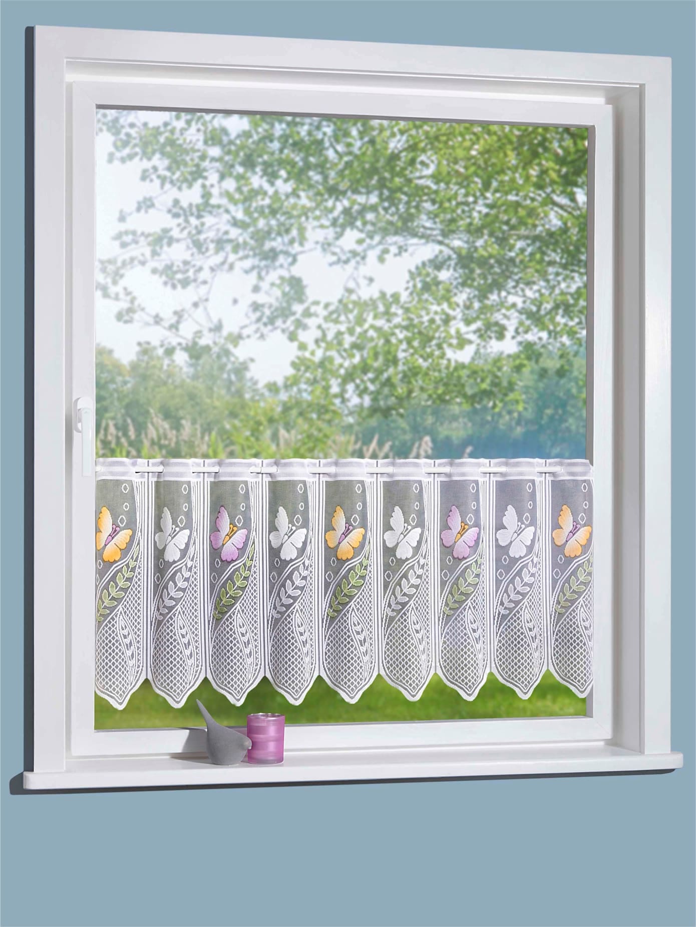   Scheibengardine Durchzuglöcher 1 Stk. tlg.