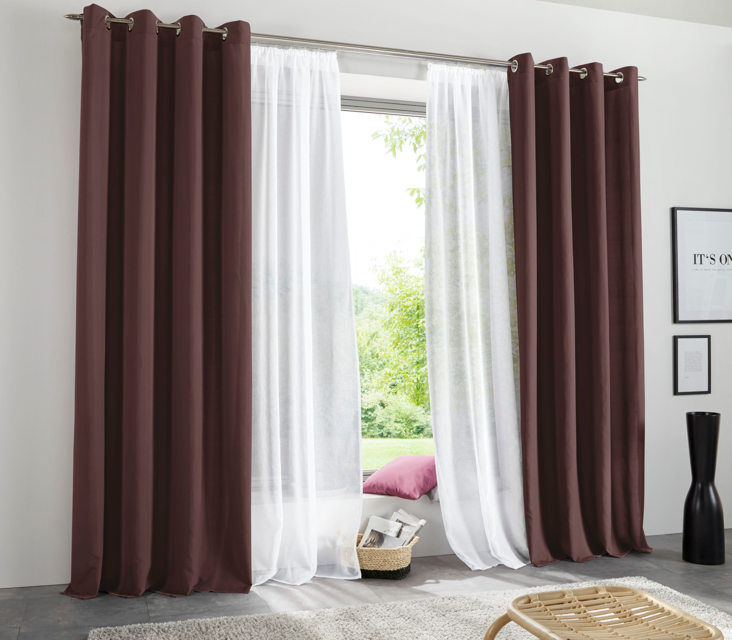 my home Vorhang »Raja«, OTTO bei kaufen einfarbig, verschiedene (2 St.), glatt, 2er-Set, Größen