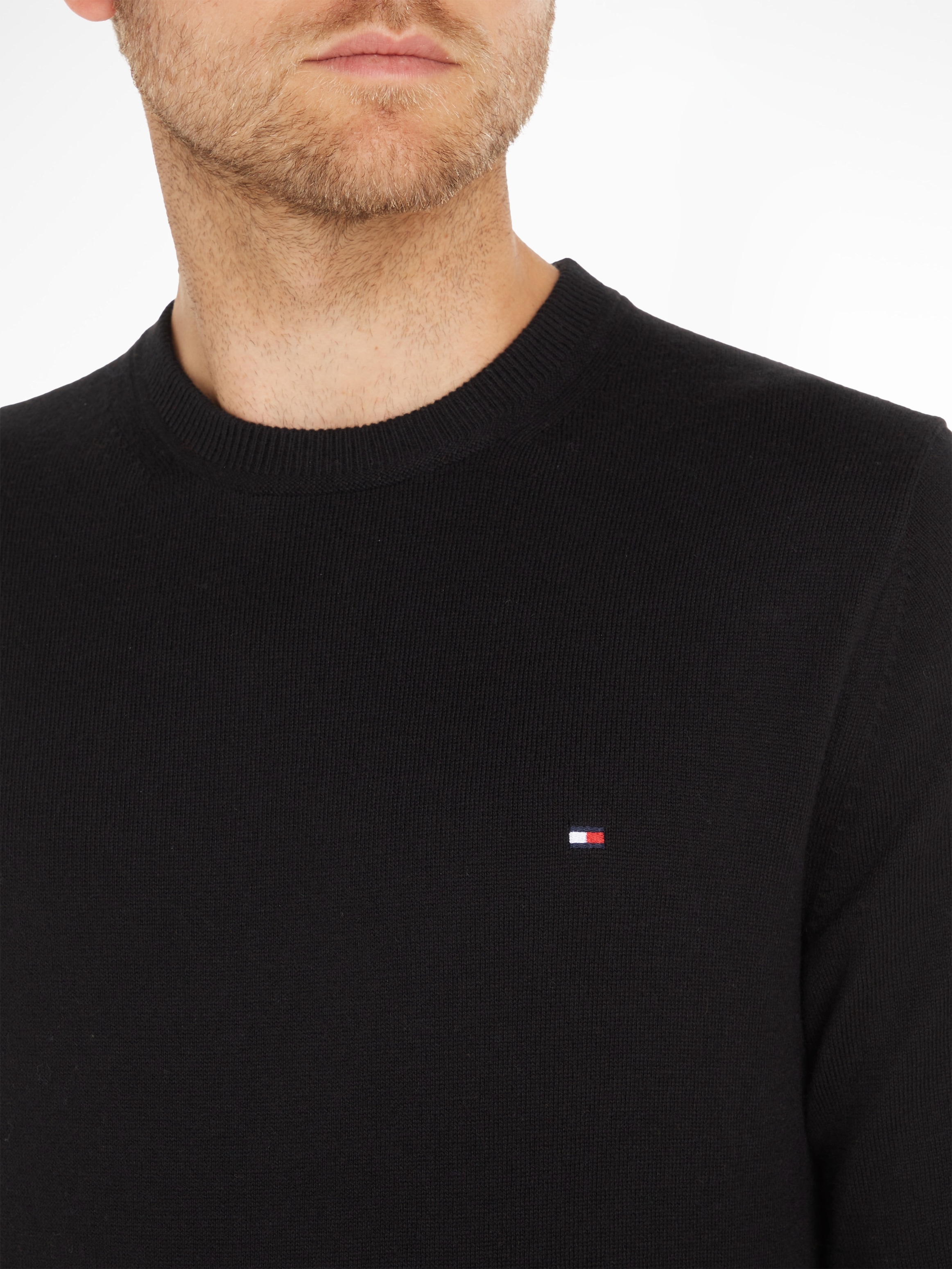 Tommy Hilfiger Rundhalspullover »PIMA ORG CTN CASHMERE CREW NECK«