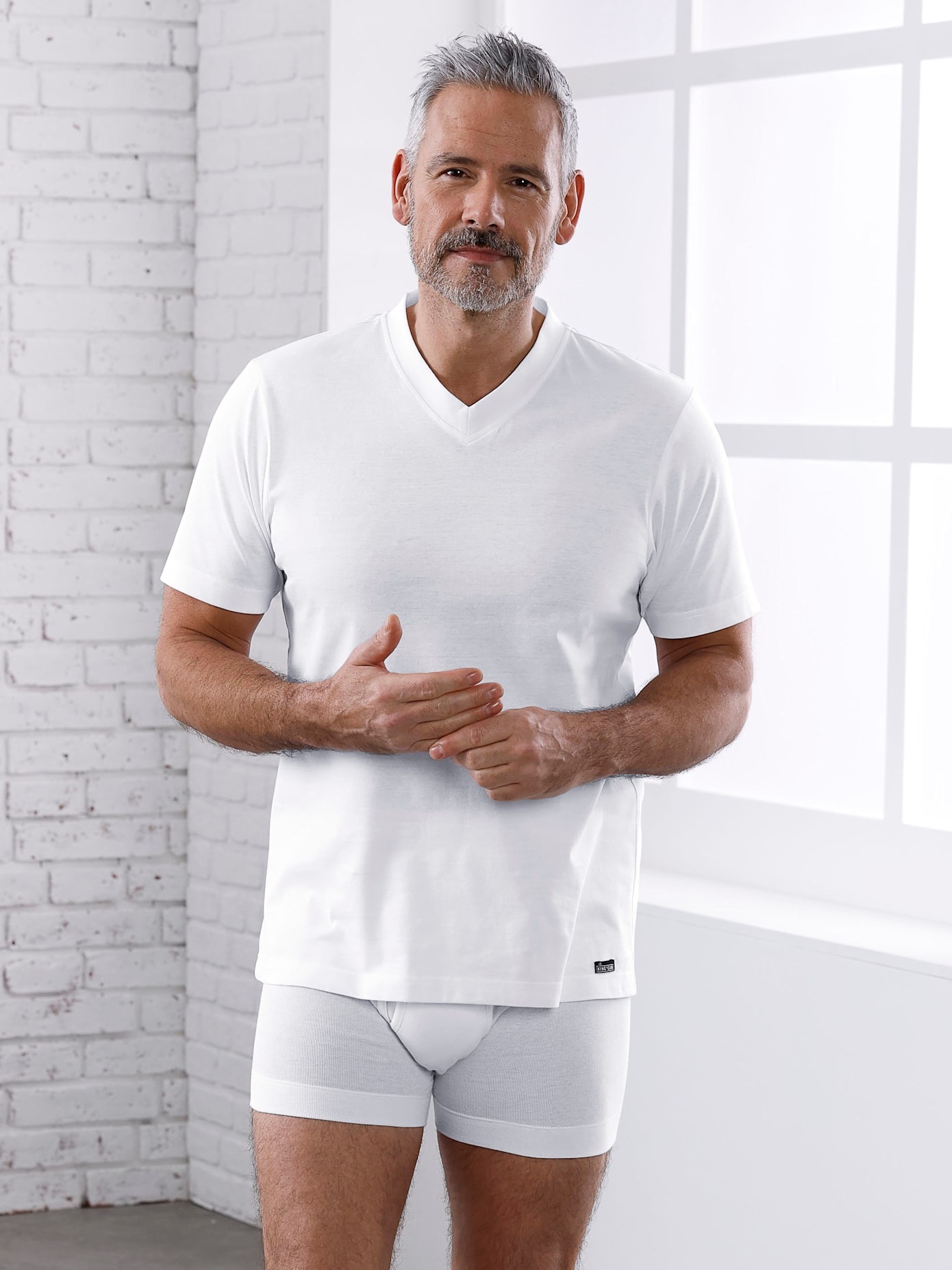 Kings Club Herren Unterziehshirt 3 Stk. tlg. in weiß, Größe 9