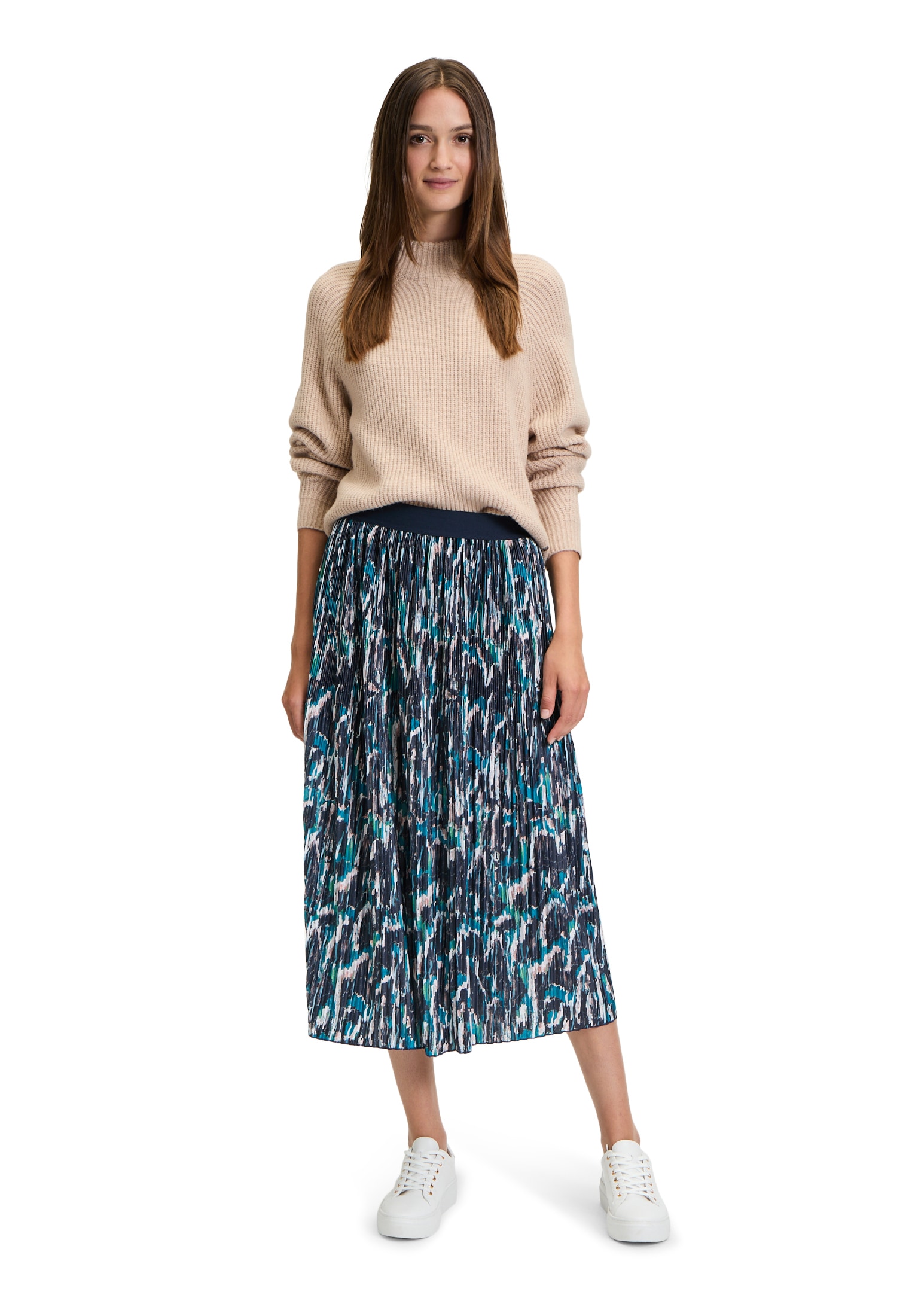 Betty&Co Rundhalspullover »Grobstrick-Pullover mit hohem Kragen«