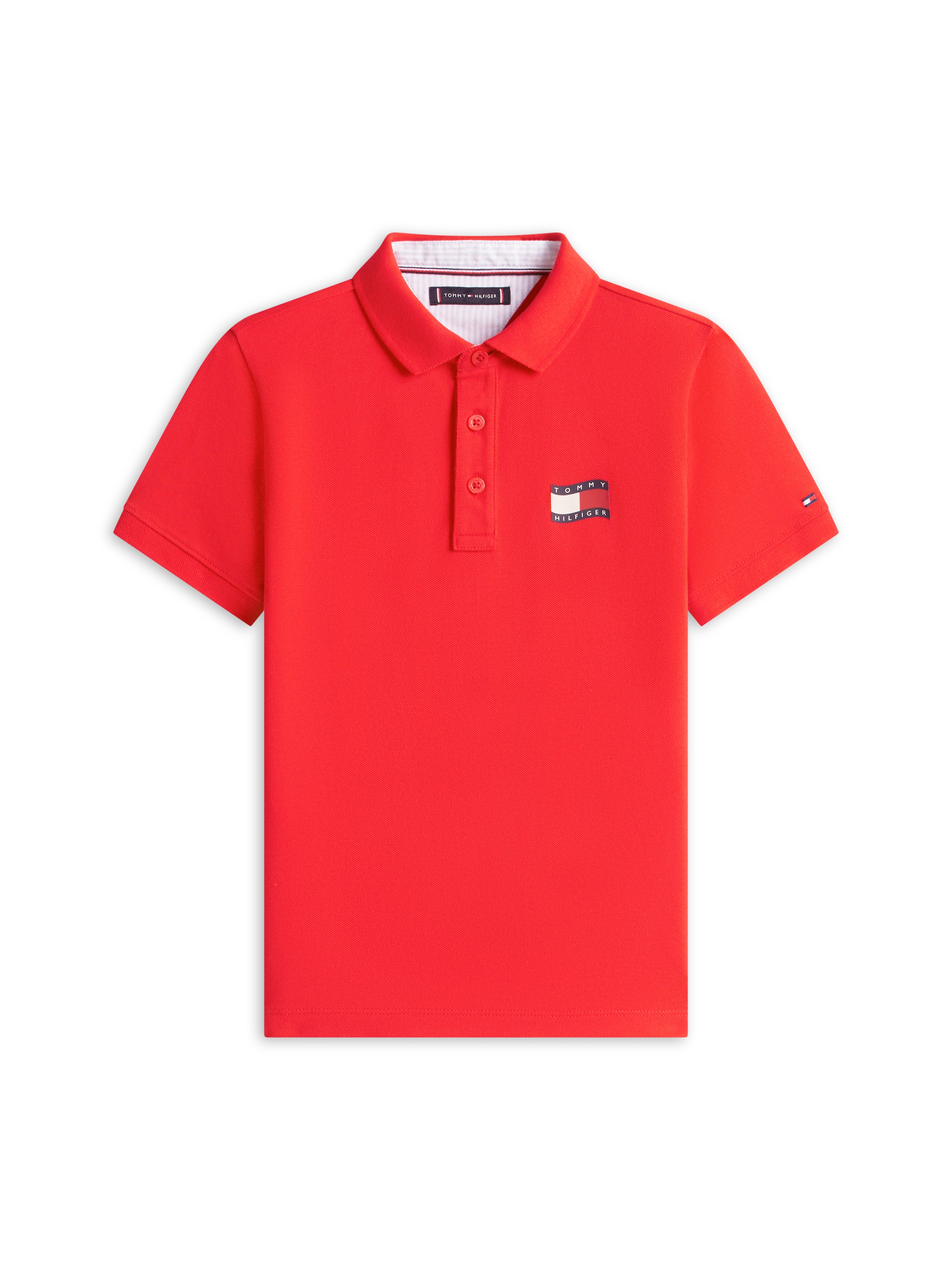 Tommy Hilfiger Poloshirt »WAVY FLAG POLO ITHICA PLACKET SHORT SLEEVE« Kinder bis 16 Jahre, Baumwoll-Piqué, regular fit