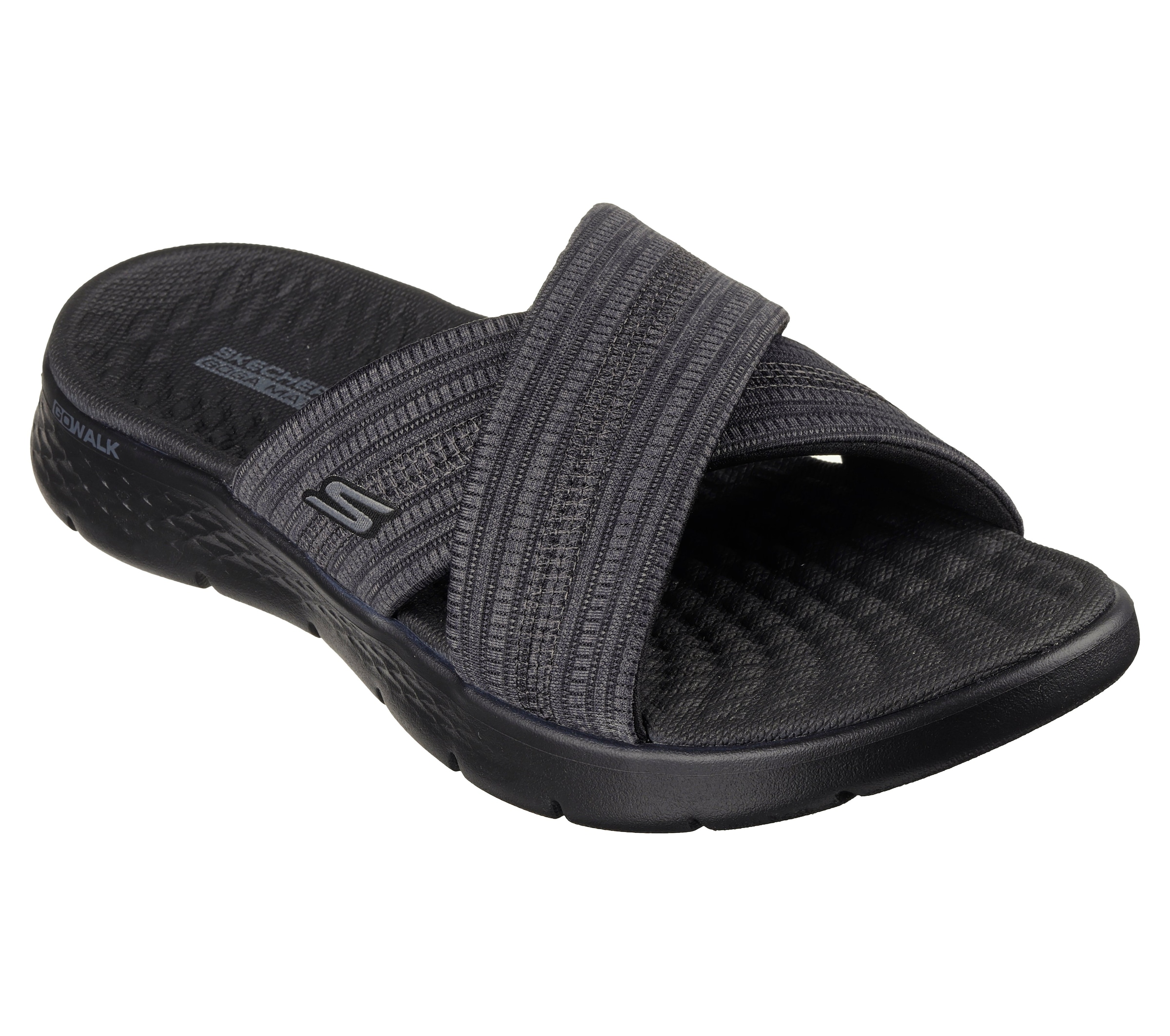 Skechers Pantolette »GO WALK FLEX SANDAL-BUTTERFLY BLISS«  Keilabsatz, Sommerschuh, Schlappen mit Goga Mat Footbed