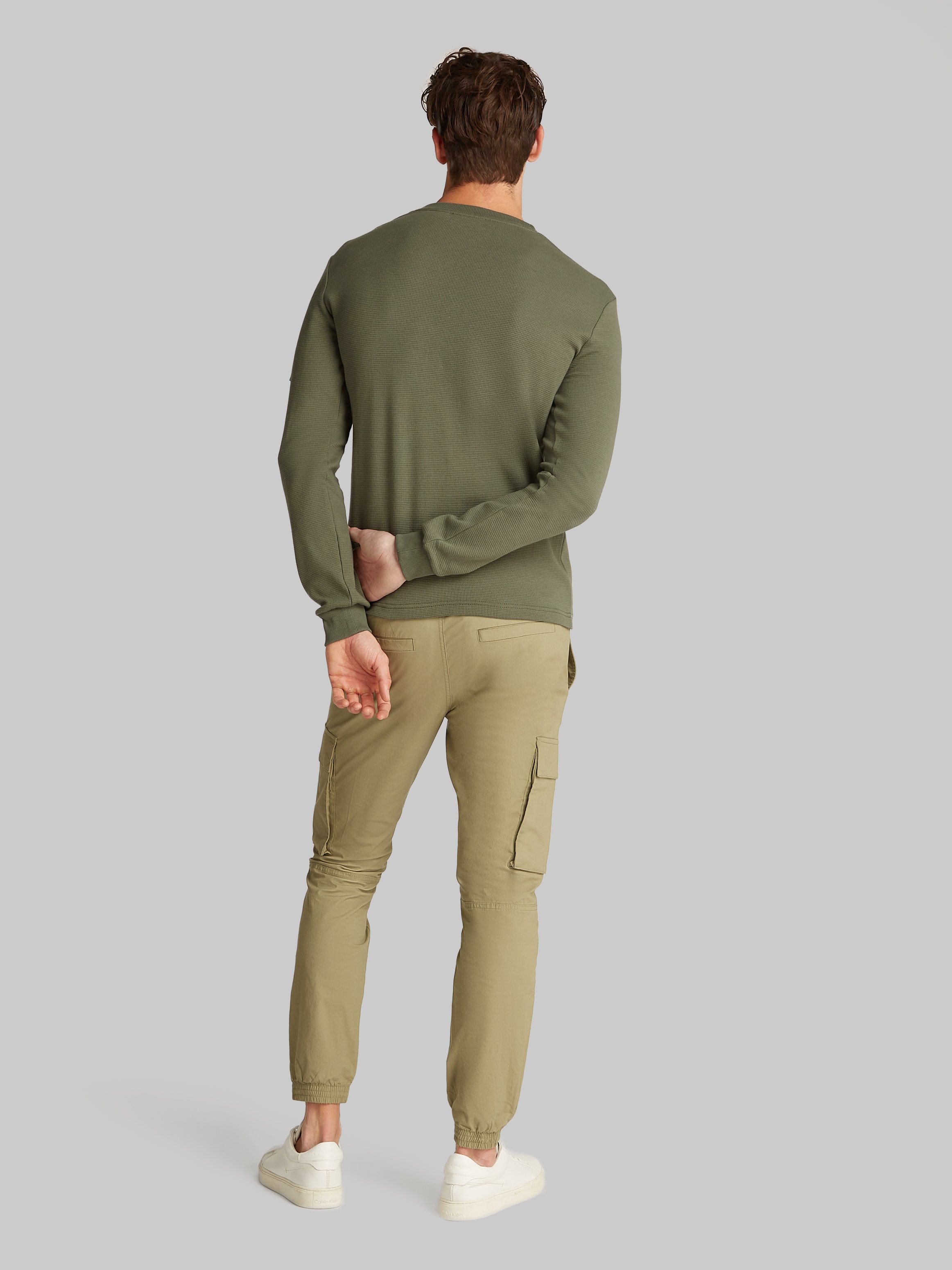 Calvin Klein Jeans Langarmshirt »BADGE WAFFLE LS TEE«, mit Logopatch